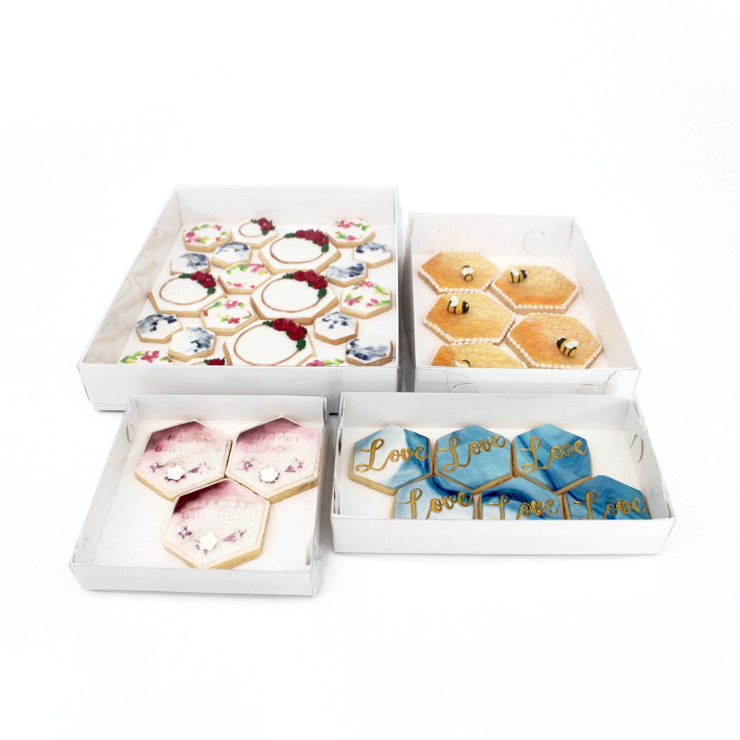 LOYAL Clear Lid Biscuit Box Square 6x6x1(H)inn
