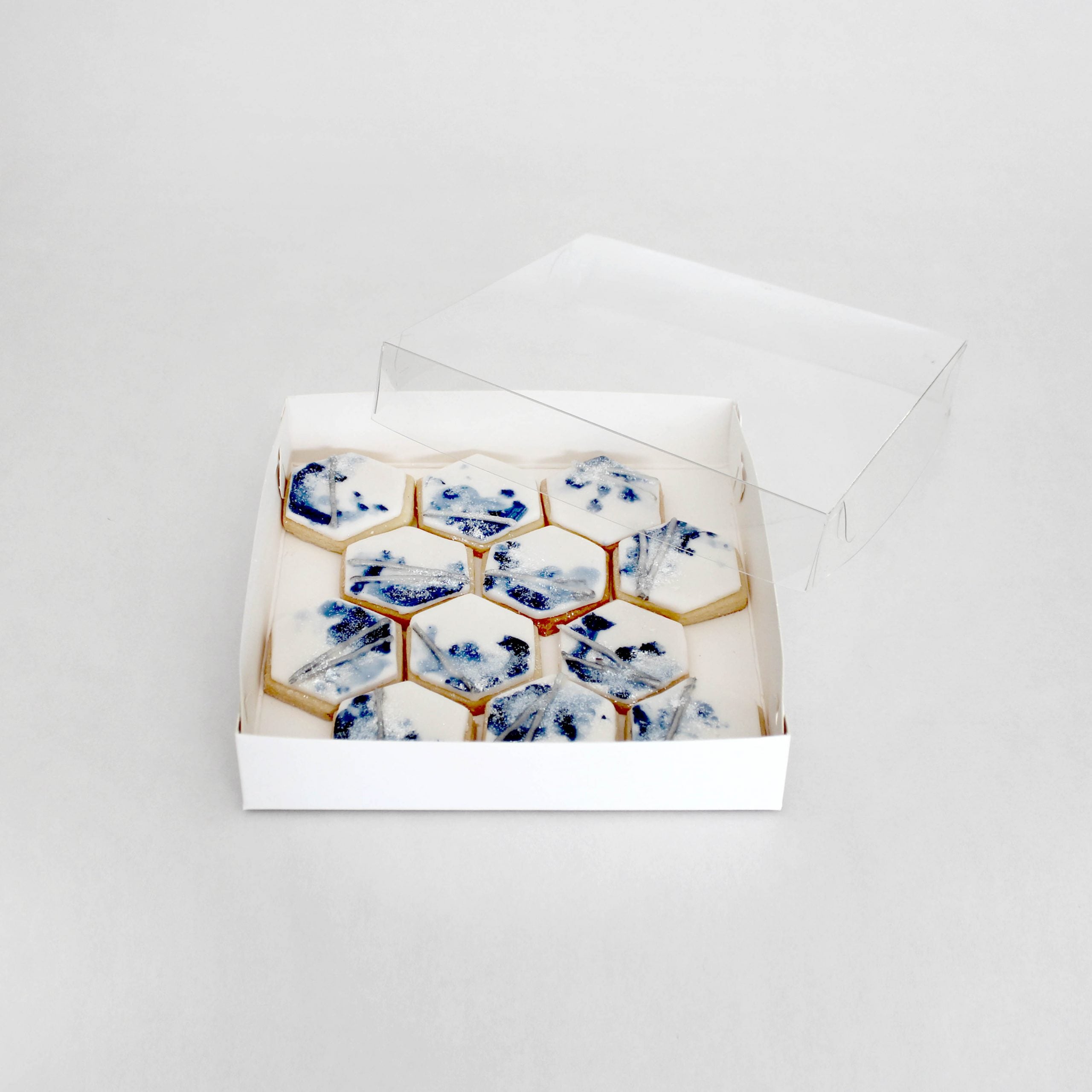 LOYAL Clear Lid Biscuit Box Square 6x6x1(H)inn