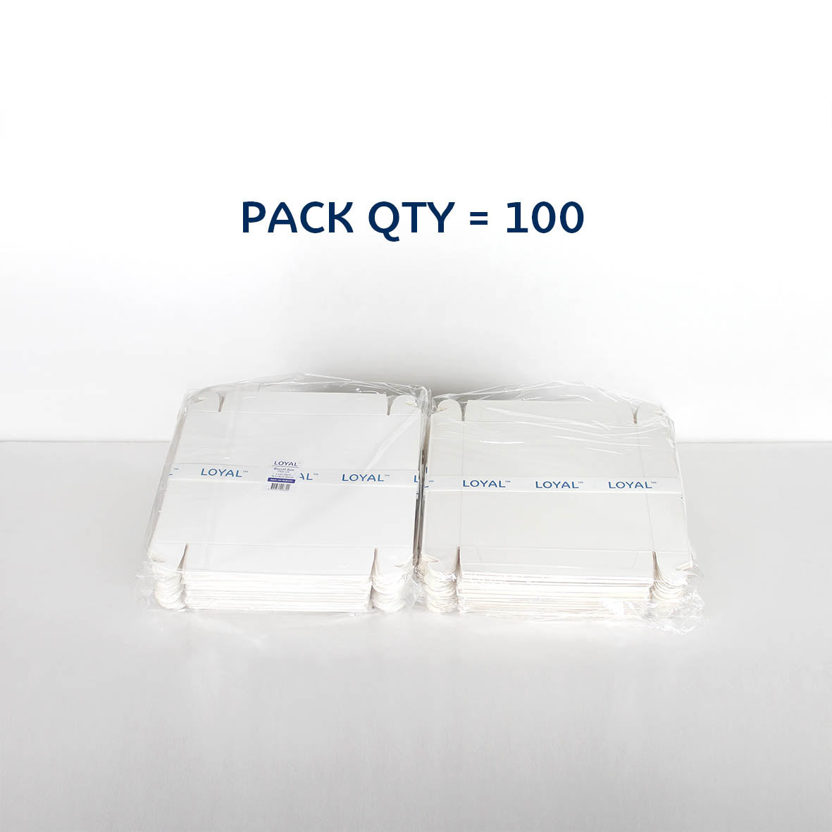 LOYAL Clear Lid Biscuit Box Square 6x6x1(H)inn