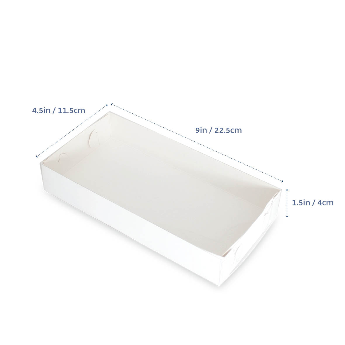 LOYAL Clear Lid Biscuit Box Rectangle 9x4.5x1.5(H)in