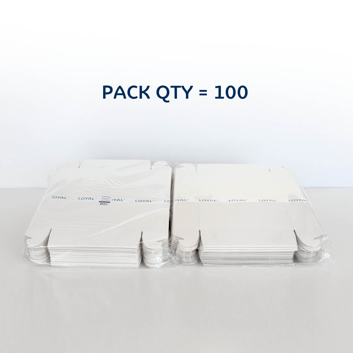 LOYAL Clear Lid Biscuit Box Rectangle 10x7x2(H)in