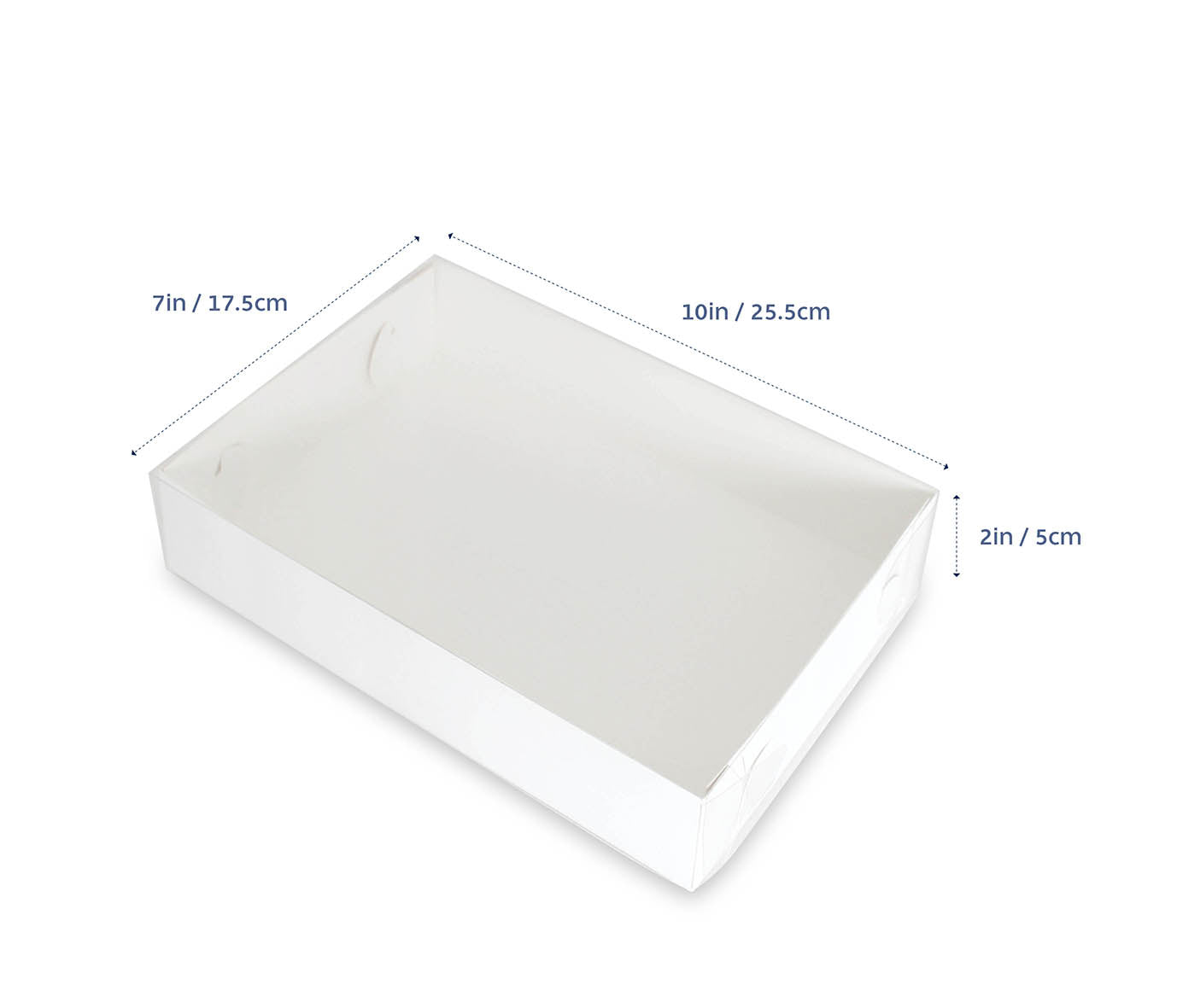 LOYAL Clear Lid Biscuit Box Rectangle 10x7x2(H)in