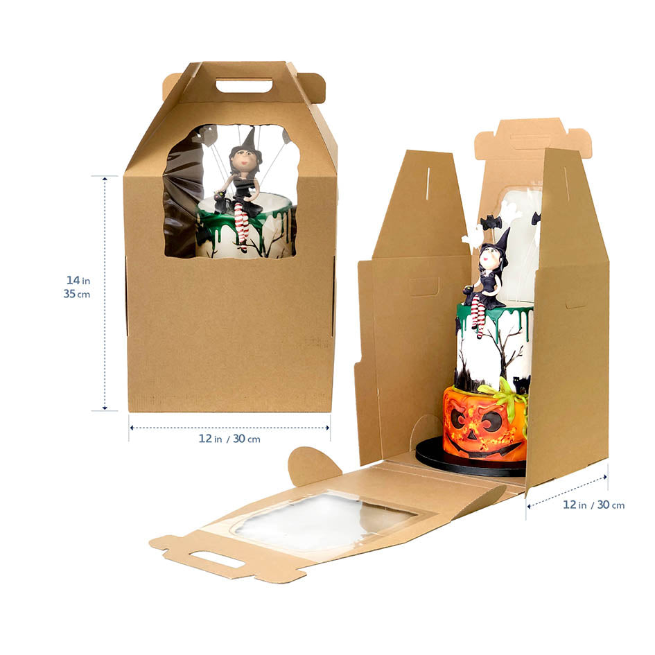 LOYAL Heavy Duty Tall Cake Carry Box + Handle 12x12x14(H) in