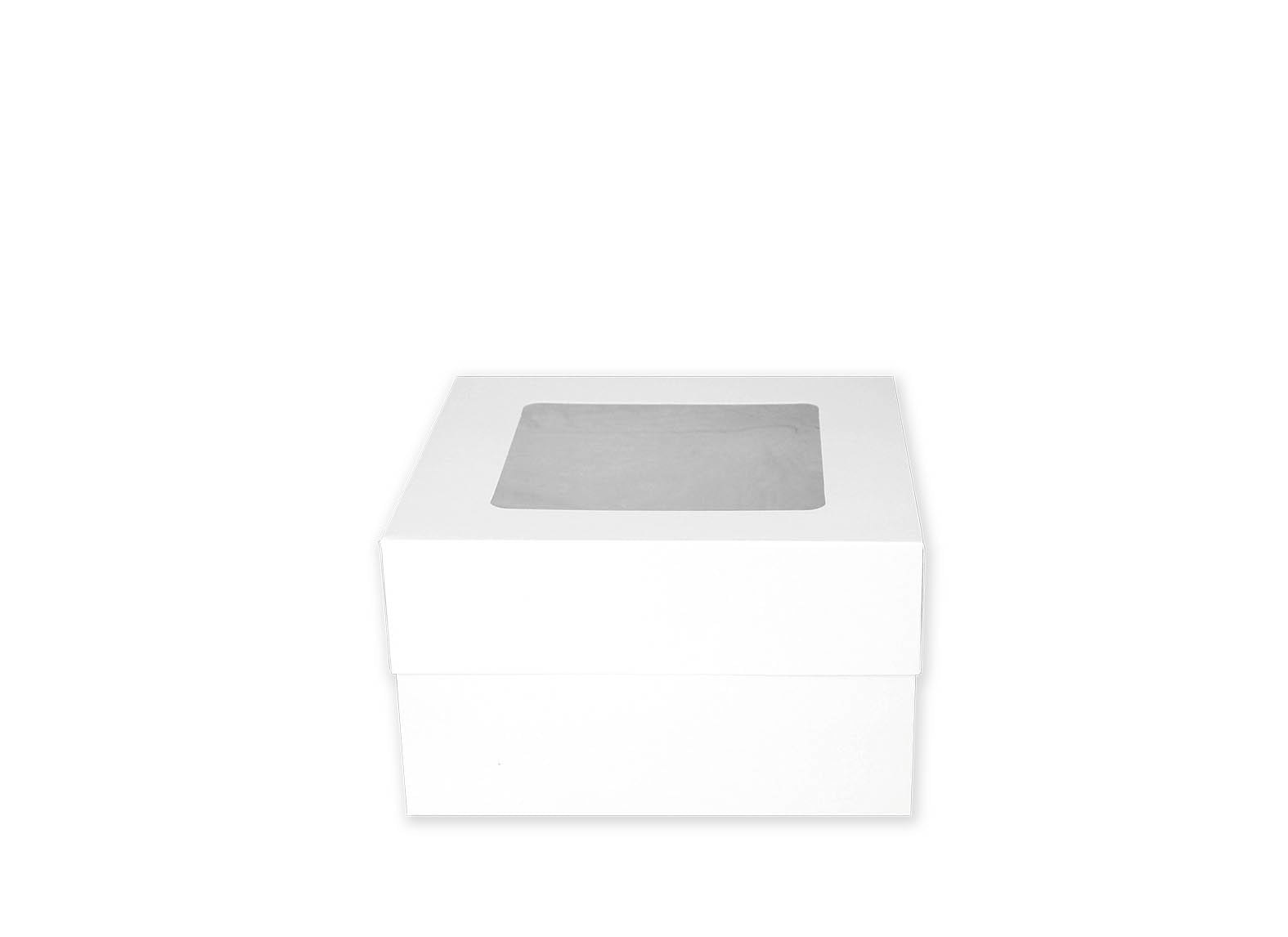 LOYAL 10x10x6in/25x25x15cm Square Cake Box with PVC Window (25 Pack)