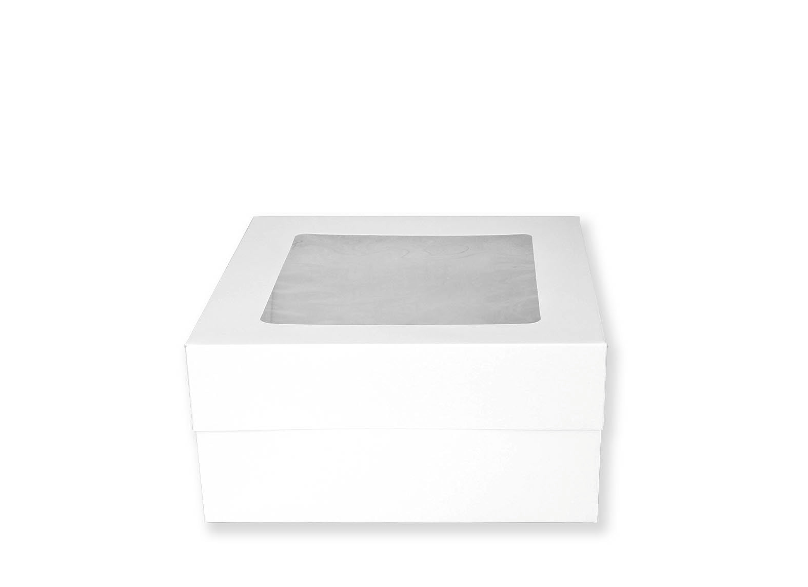 LOYAL 12x12x6in/30x30x15cm Square Cake Box with PVC Window (25 Pack)