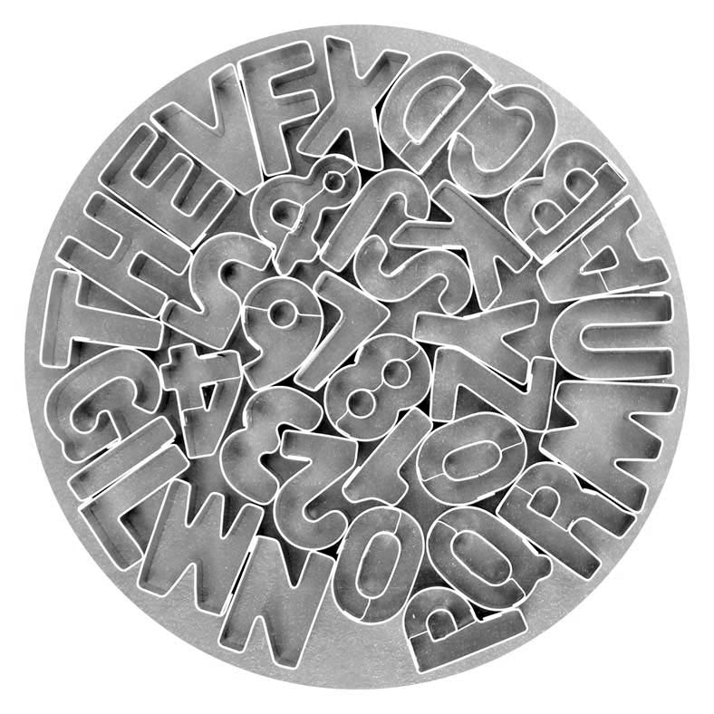 LOYAL Alphabet & Number Cutter Set A–Z & 0–8 36 Piece