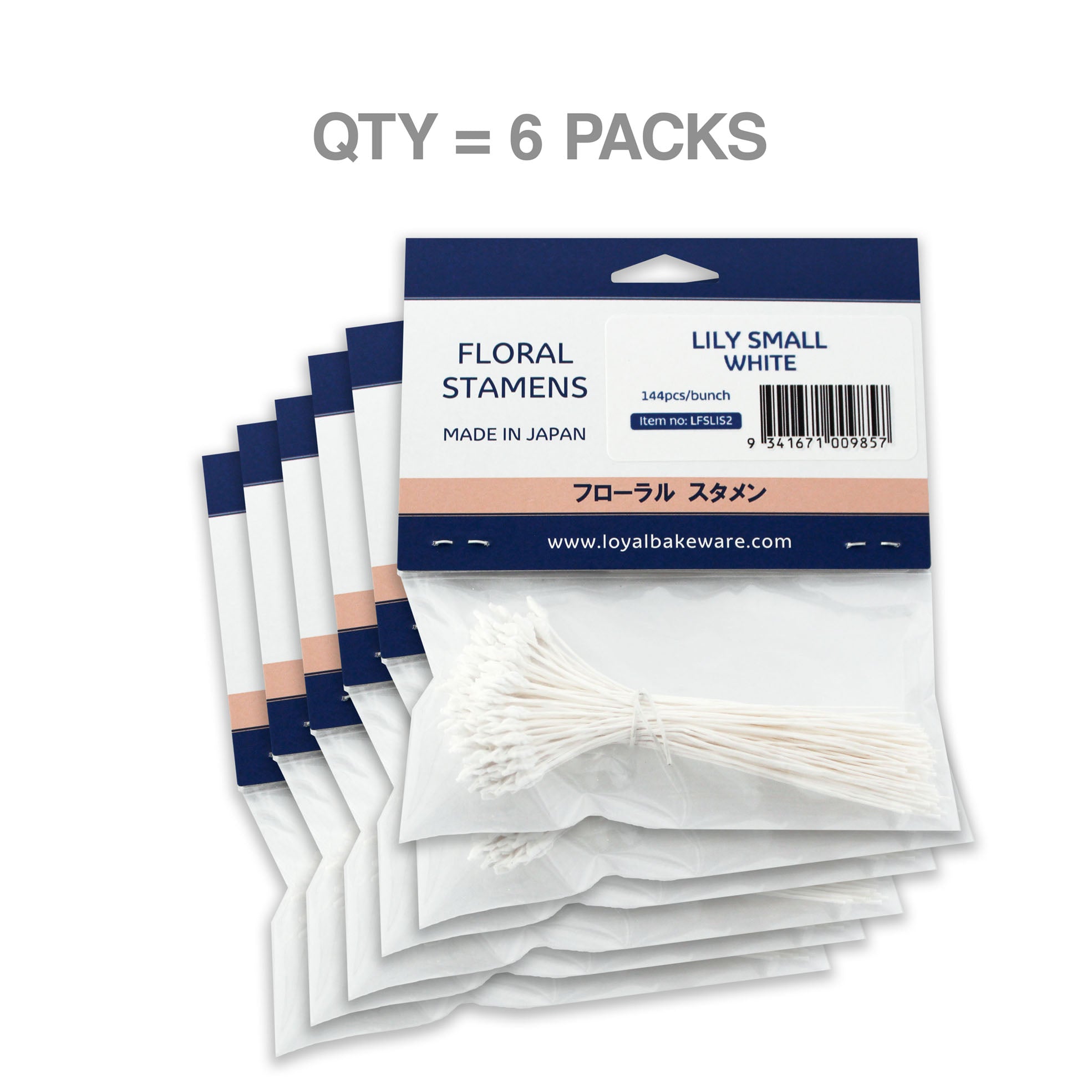 LOYAL Floral Stamens Lily White Small