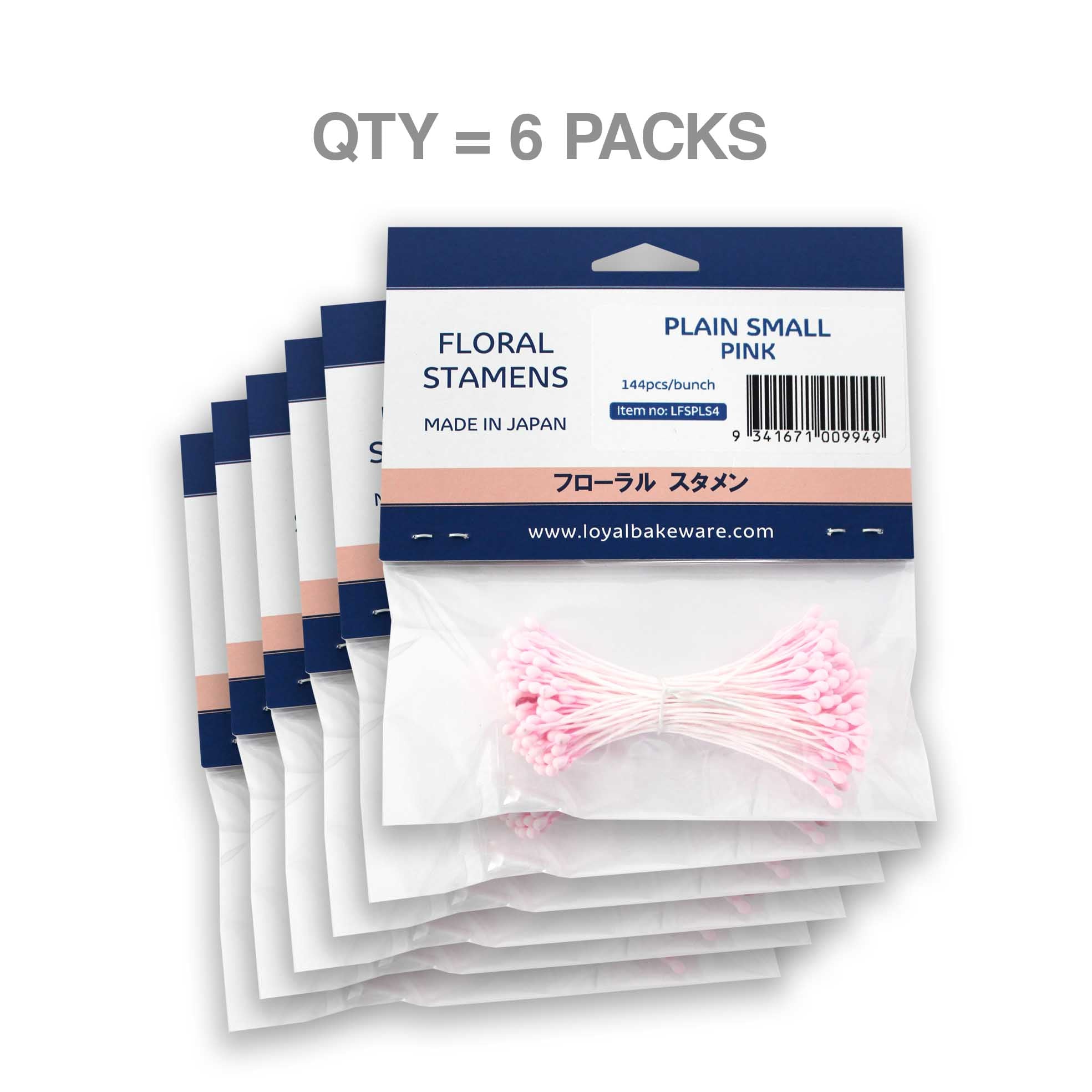 LOYAL Floral Stamens Plain Pink Small