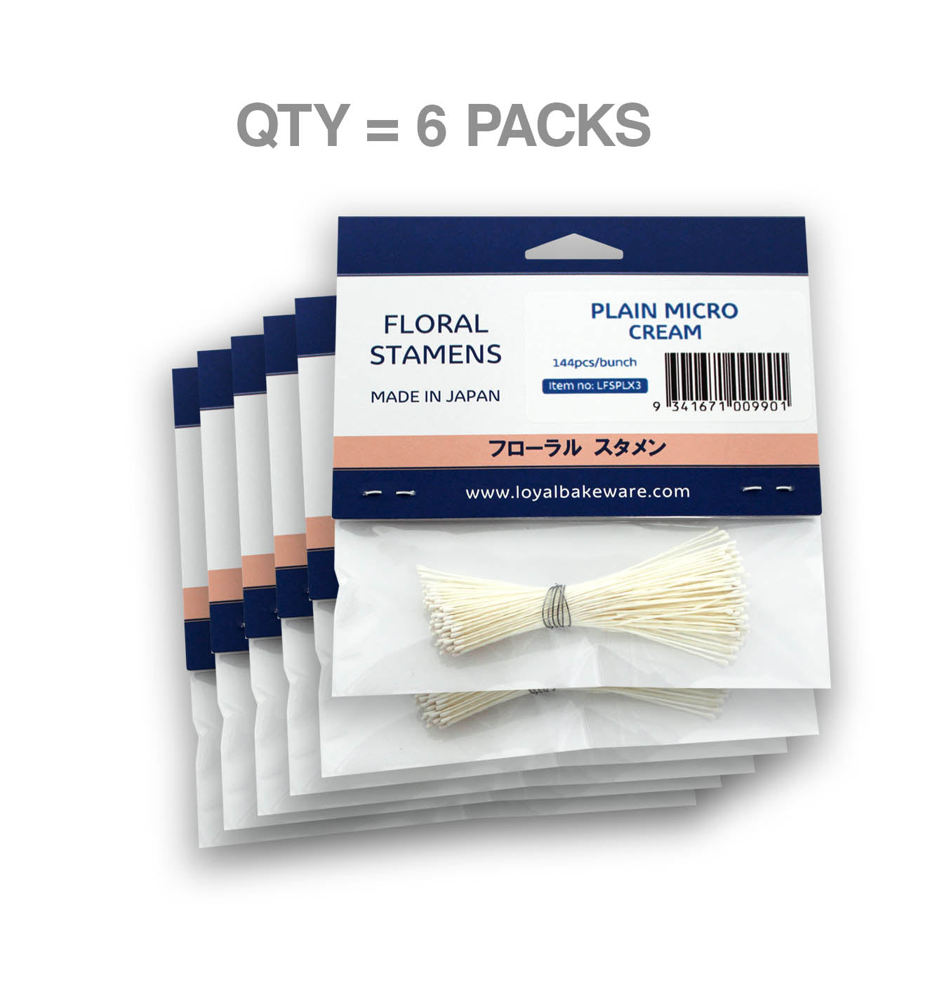LOYAL Floral Stamens Plain Cream Micro