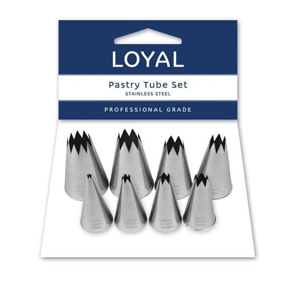 LOYAL Star Pastry Tube Set 8 Piece Stainless Steel