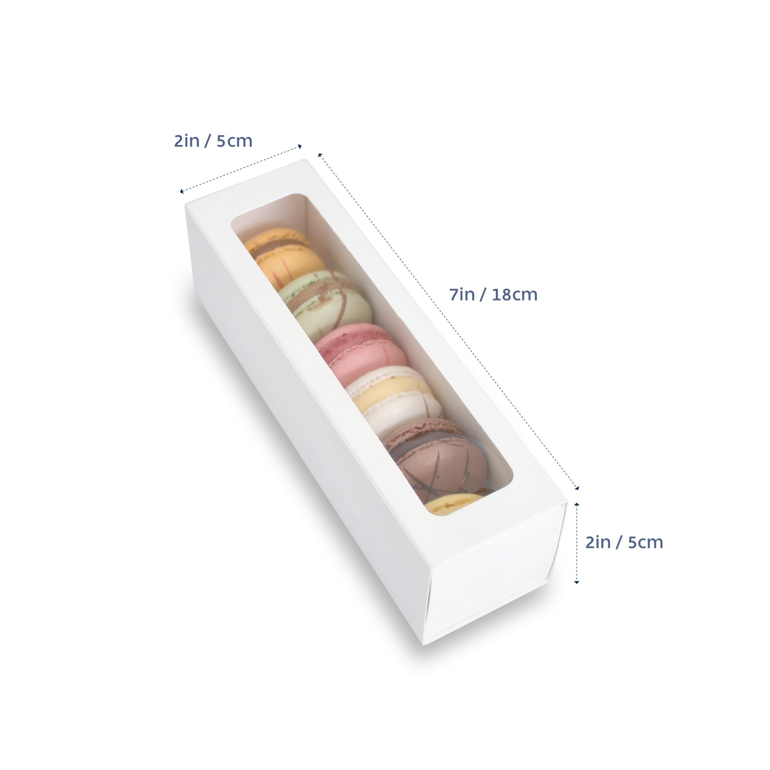 LOYAL Macaron Box 6 Pack with Window Lid