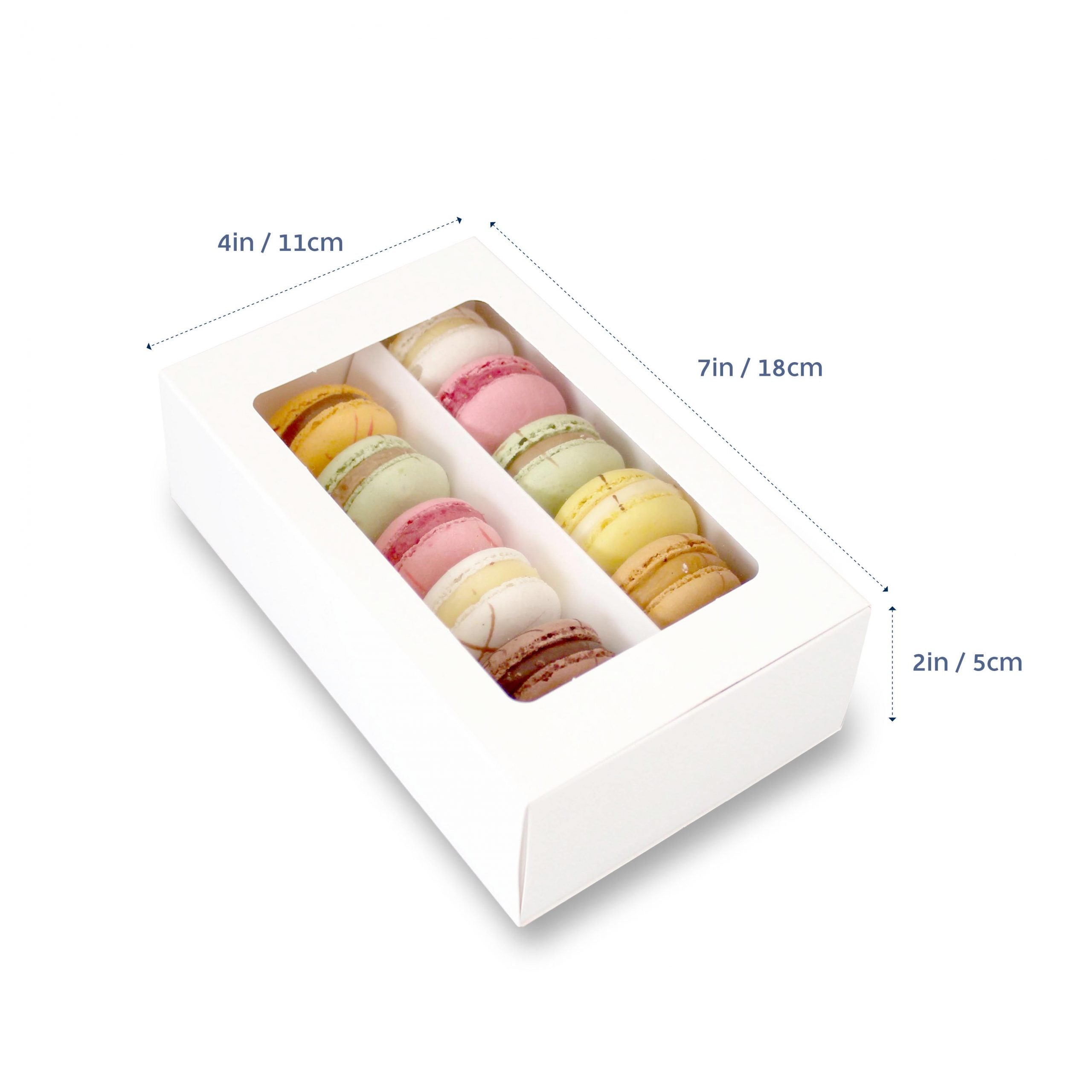 LOYAL Macaron Box 12 Pack with Window Lid