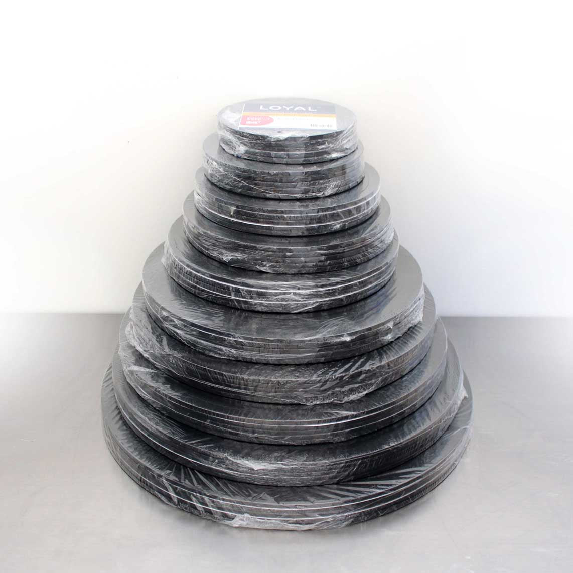 LOYAL Masonite Cake Board Round Black 6 Inch / 15cm