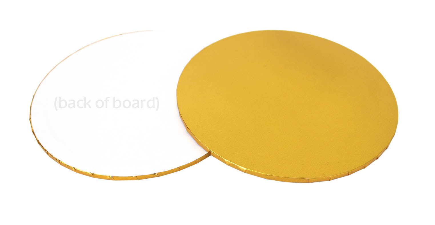 LOYAL Masonite Cake Board Round Gold 10 Inch / 25cm