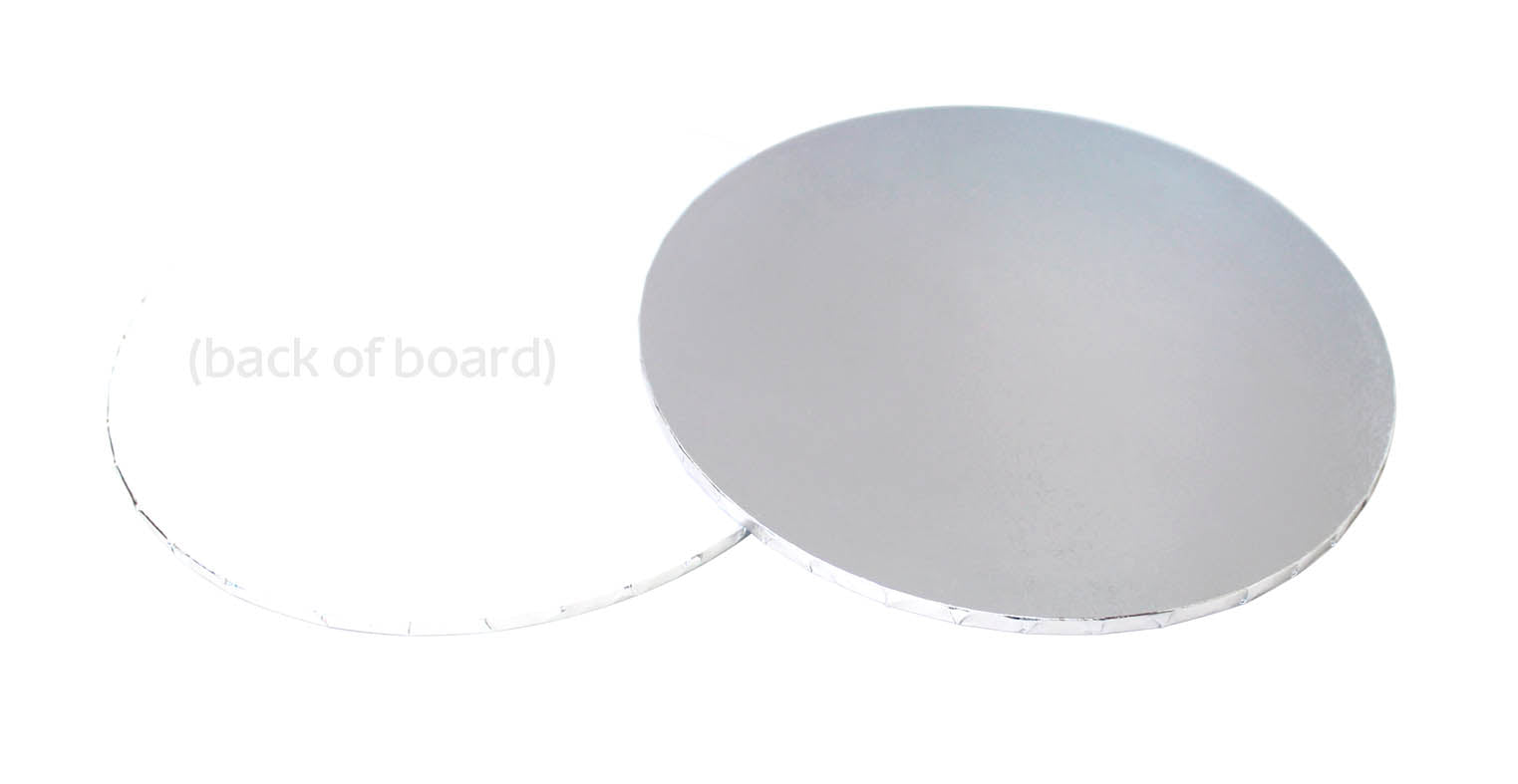 LOYAL Masonite Cake Board Round Silver 16 Inch / 40cm