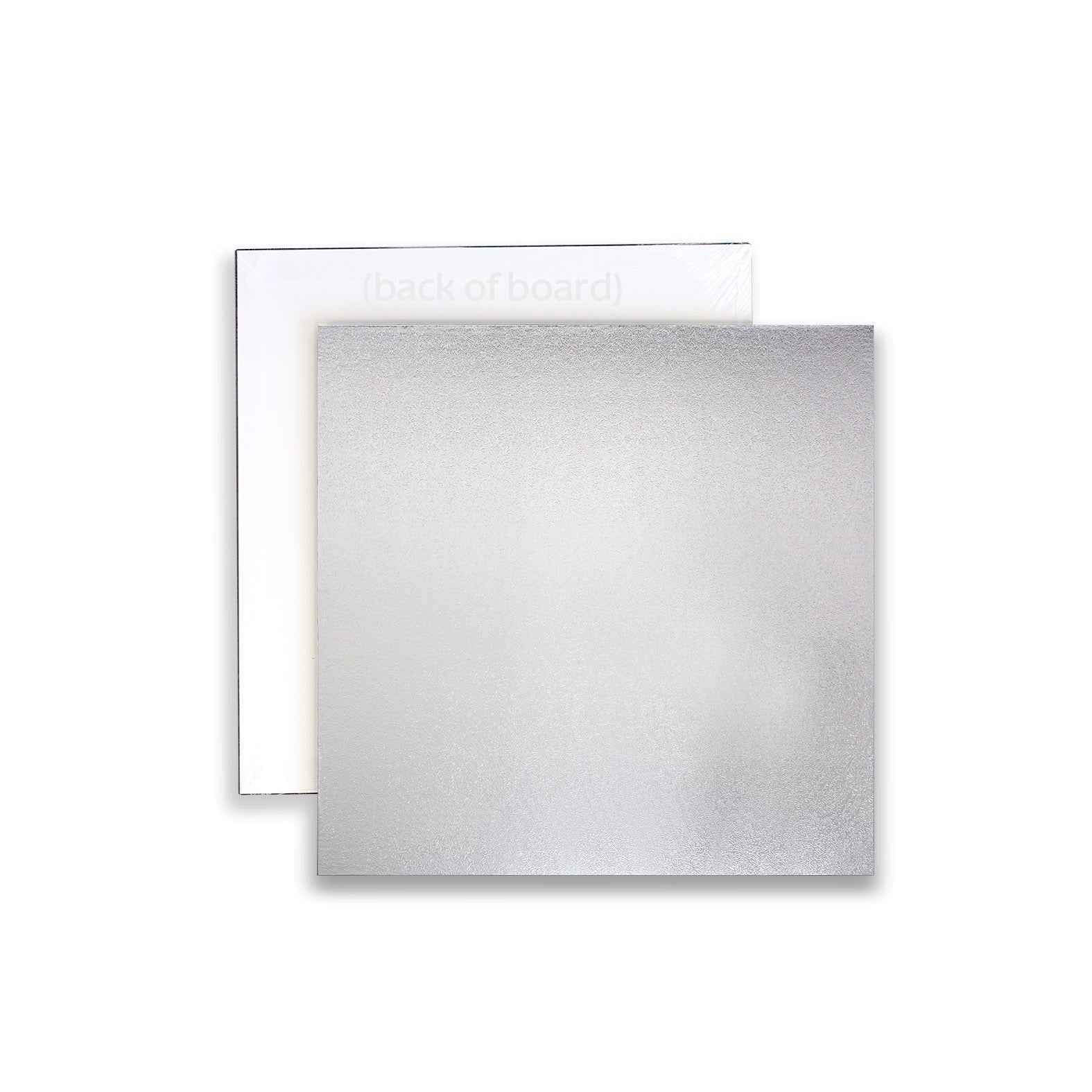 LOYAL Masonite Cake Board Square Silver 10 Inch / 25cm