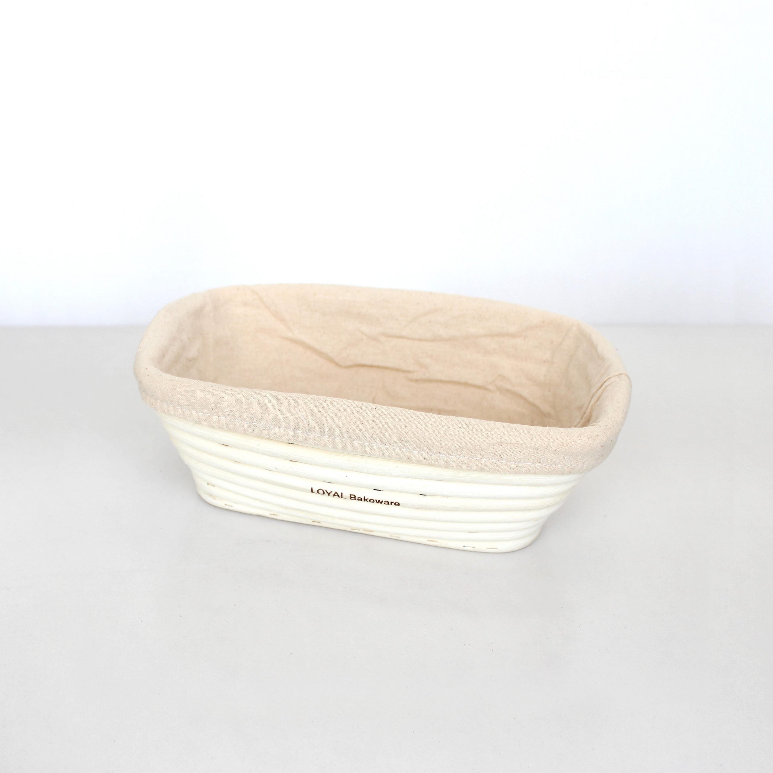 LOYAL Rattan Sourdough Banneton Proofing Basket with Liner - Long (24 x 12cm)