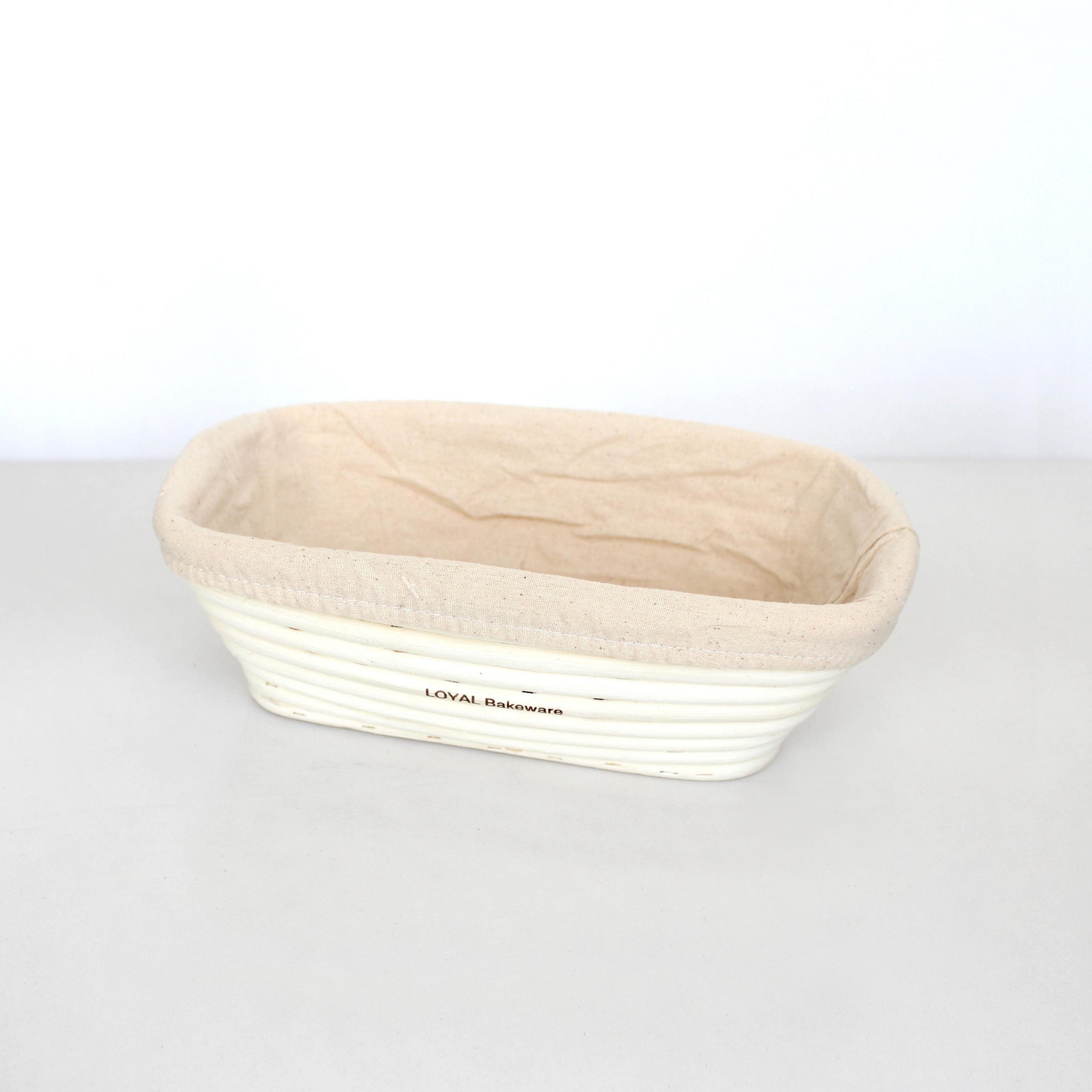 LOYAL Rattan Sourdough Banneton Proofing Basket with Liner - Long (32 x 13cm)