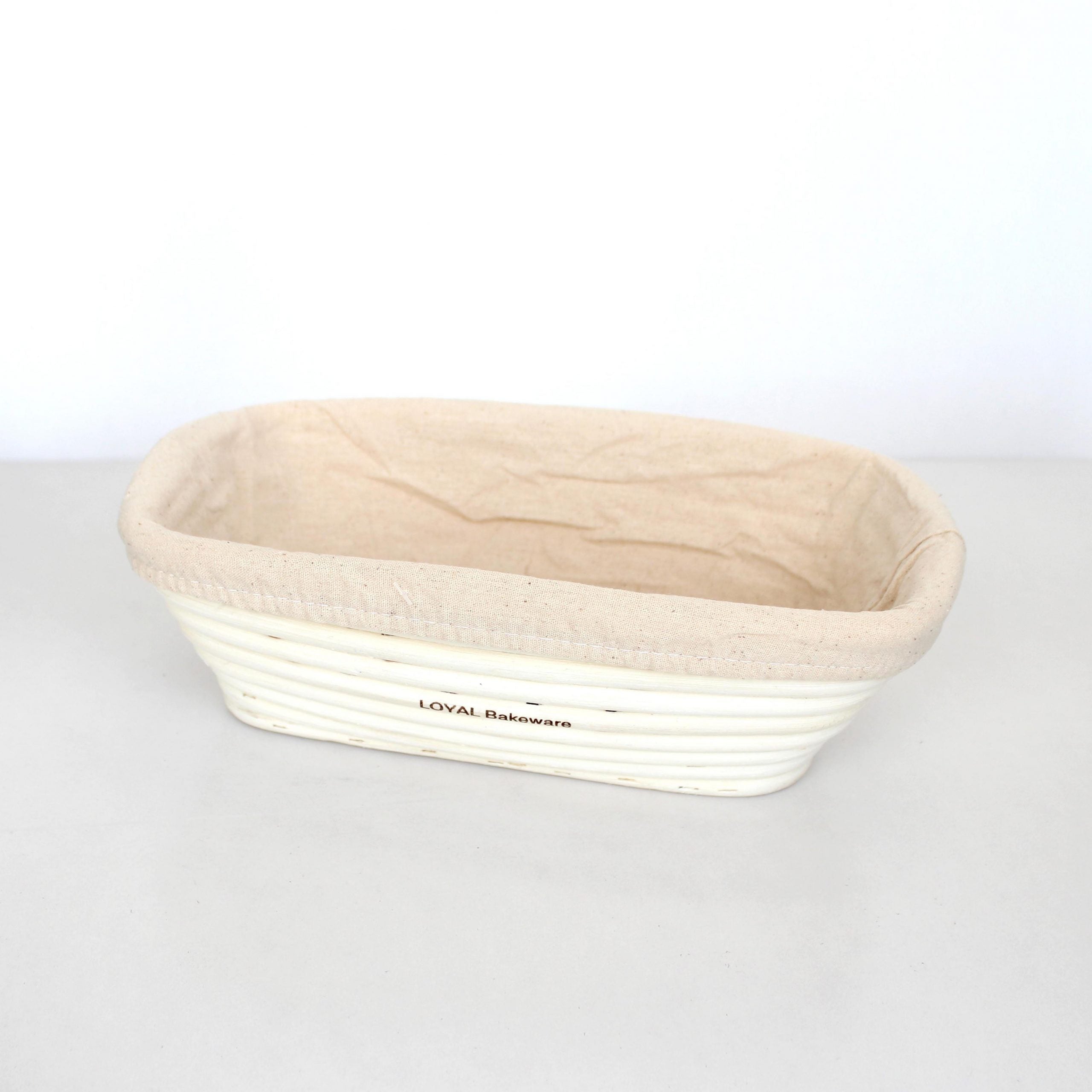 LOYAL Rattan Sourdough Banneton Proofing Basket with Liner - Long (36 x 13cm)
