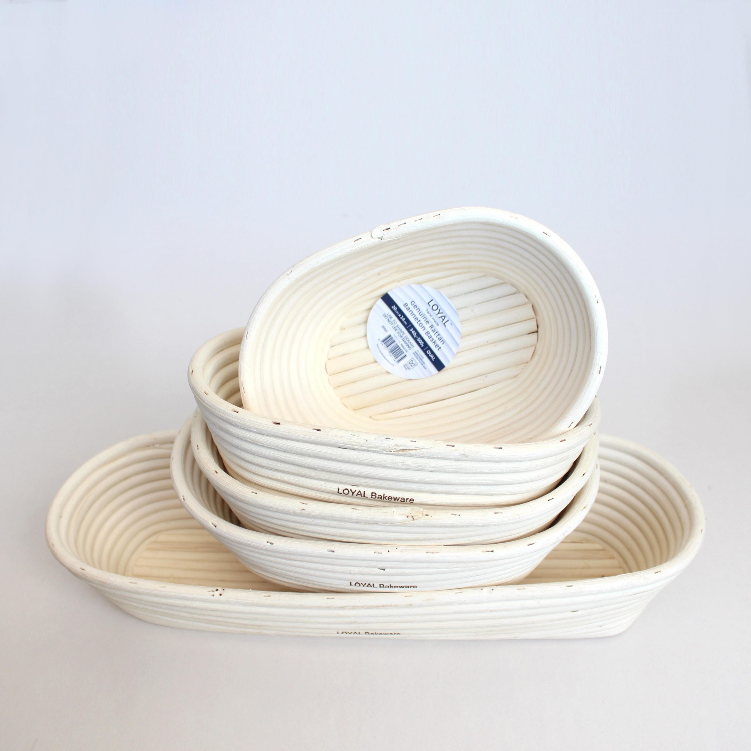 LOYAL Rattan Sourdough Banneton Proofing Basket - Oval (46 x 15cm)