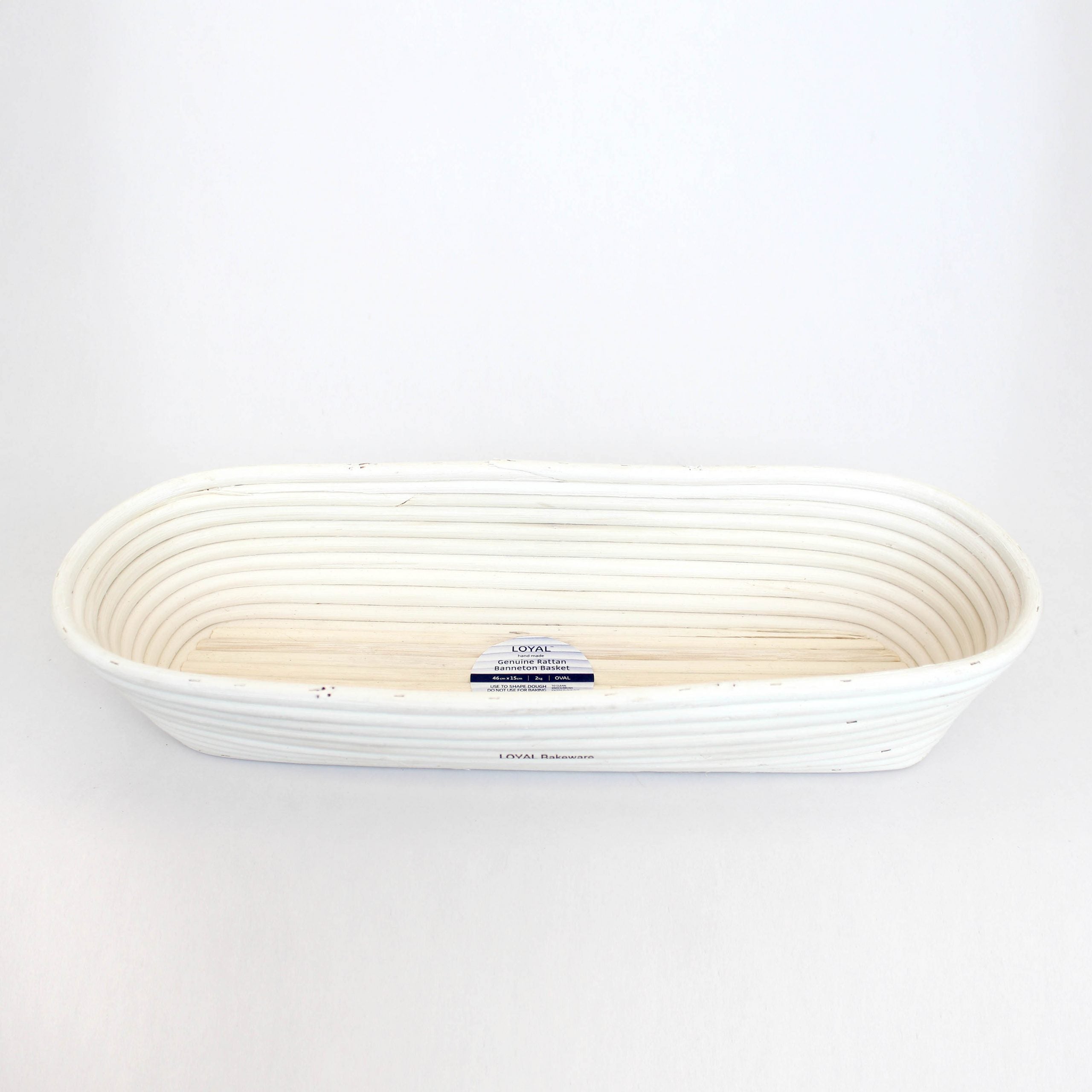 LOYAL Rattan Sourdough Banneton Proofing Basket - Oval (46 x 15cm)