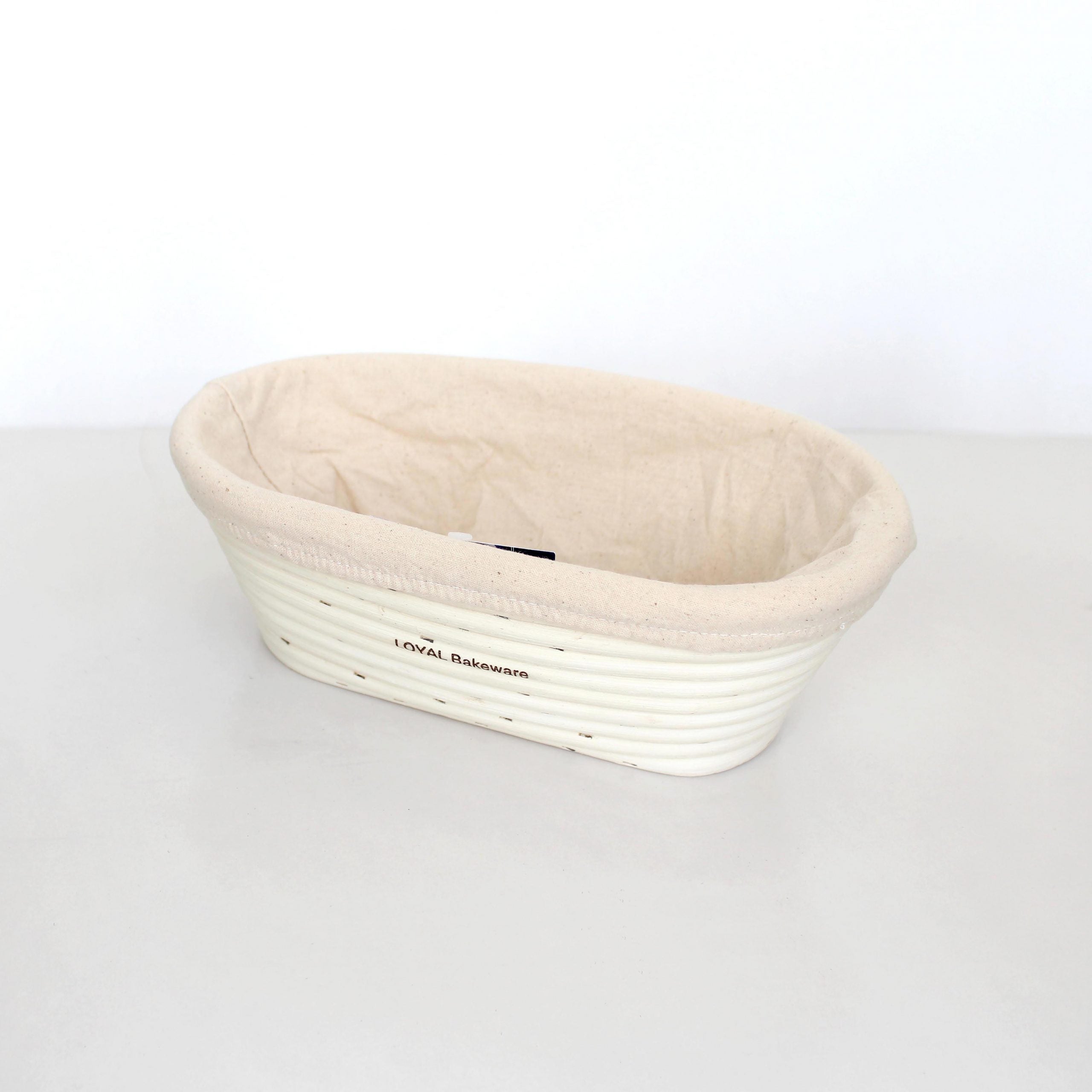 LOYAL Rattan Sourdough Banneton Proofing Basket with Liner - Oval (24 x 14cm)