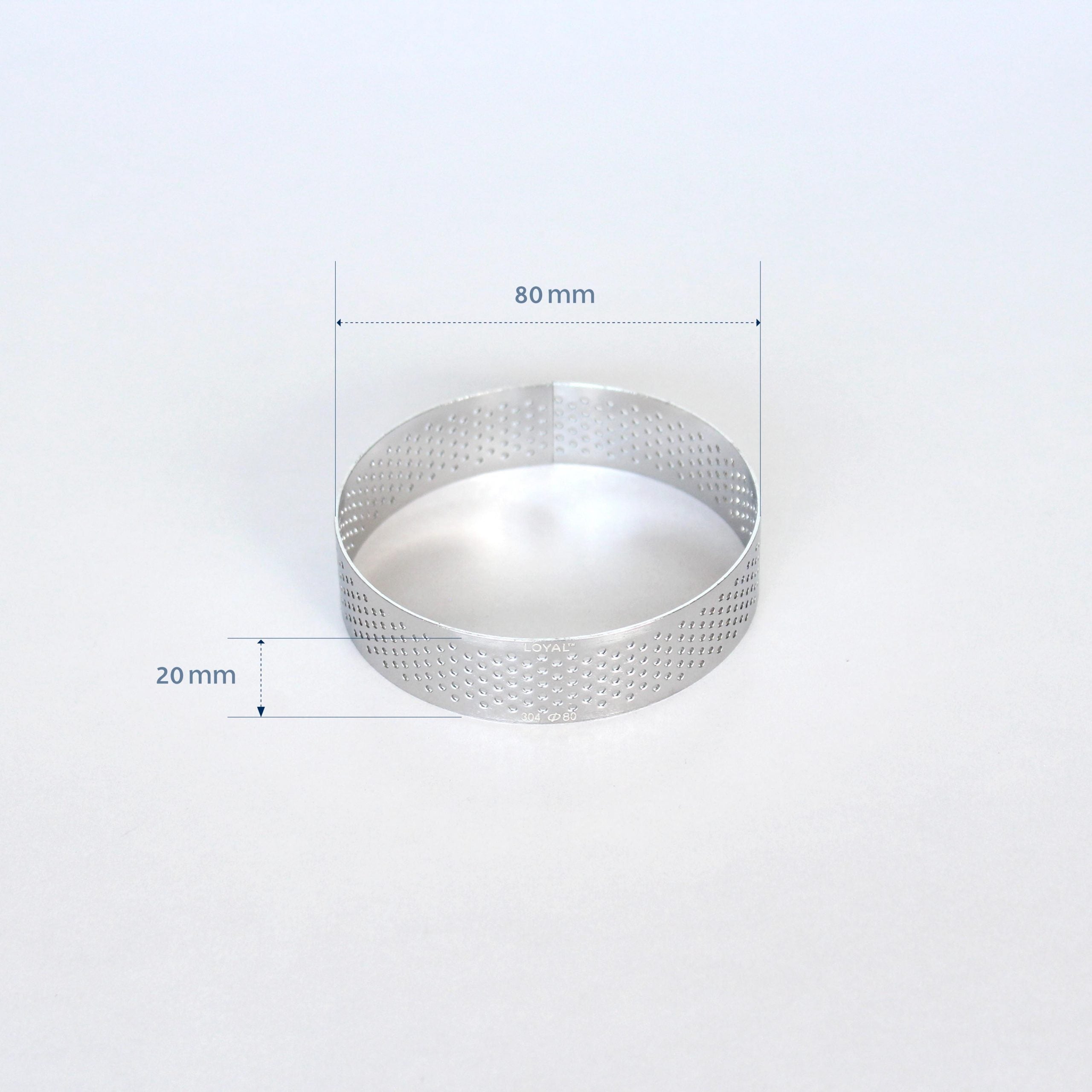 LOYAL 80mm Perforated Ring Stainless Steel