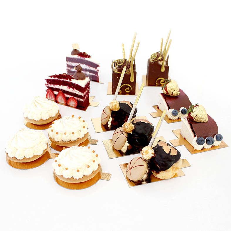 LOYAL Dessert Board Rectangle Gold 1mm with Tab 95 x 55mm