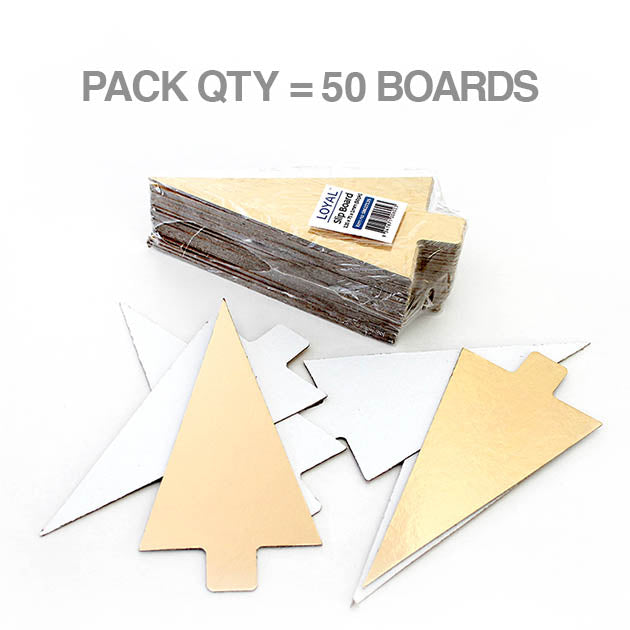 LOYAL Dessert Board Triangle Gold 1mm with Tab 135 x 75mm