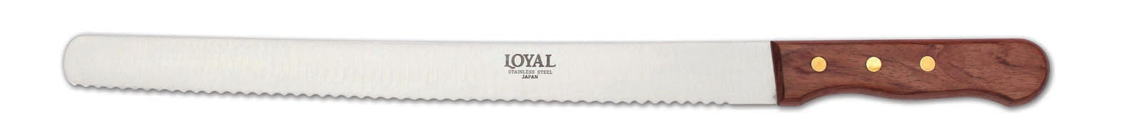 LOYAL Serrated Cake Knife Wood Handle 12 Inch / 30cm