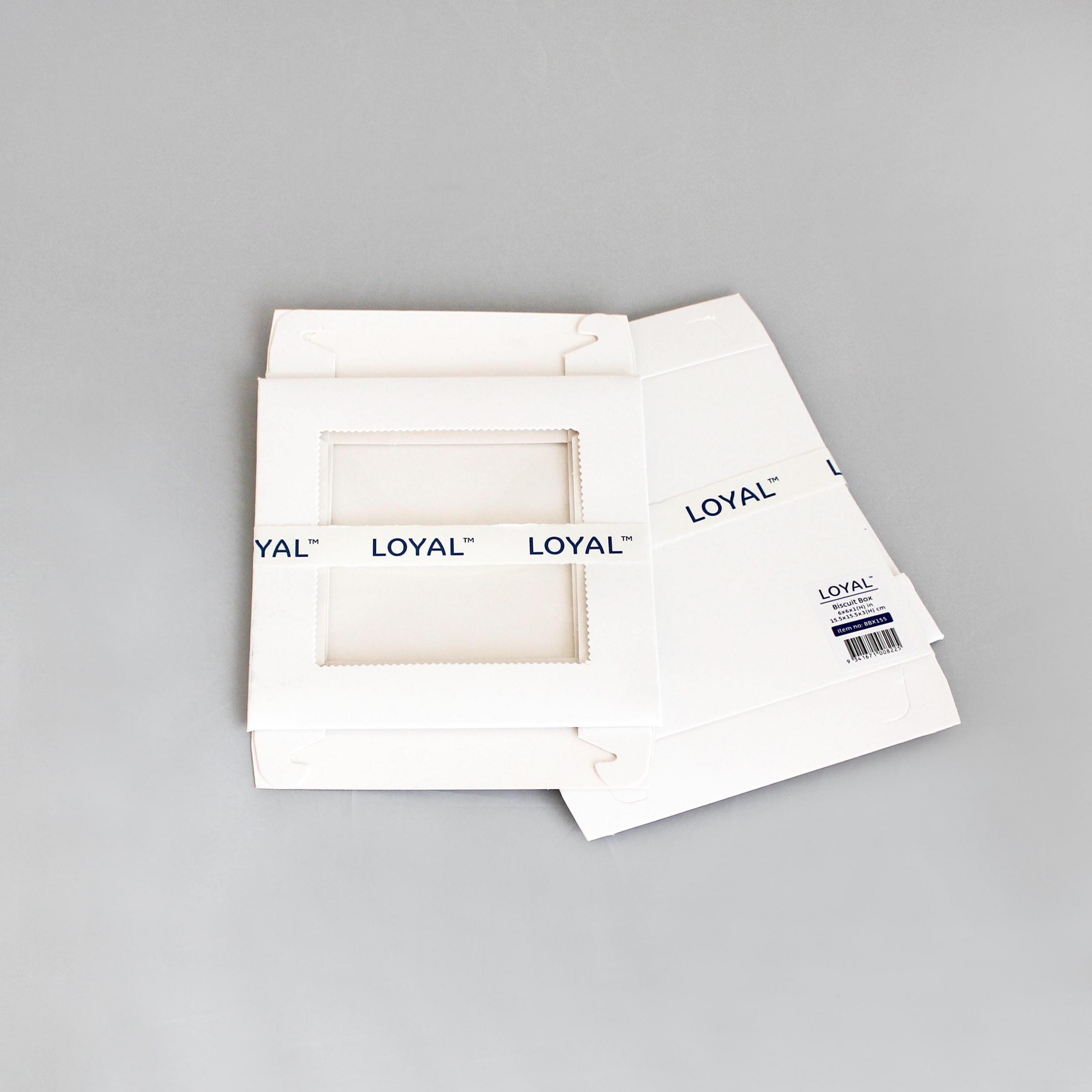 LOYAL Biscuit Box Square 6 x 6 x 1 Inch
