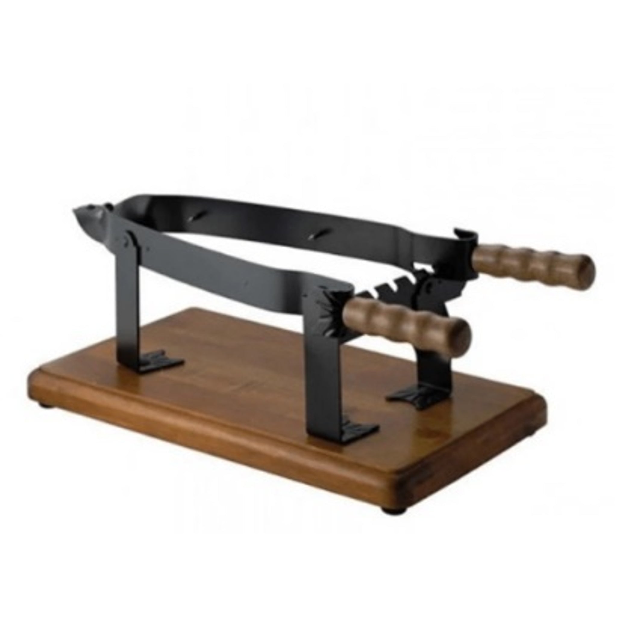 Caper Prosciutto Caving Vice Holder with Wooden Base