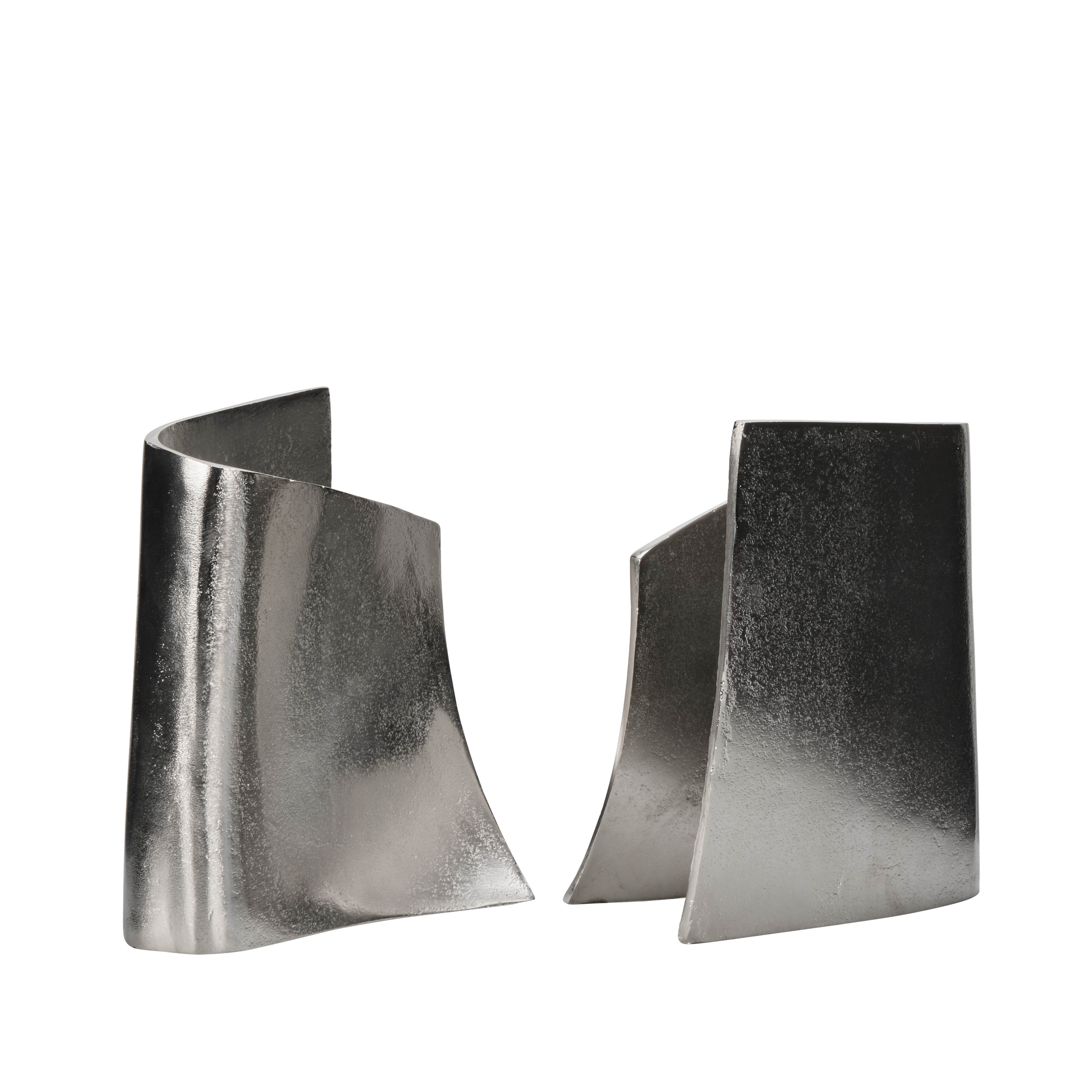 Grand Designs Arden Bookends 2 Piece Set Raw Nickel