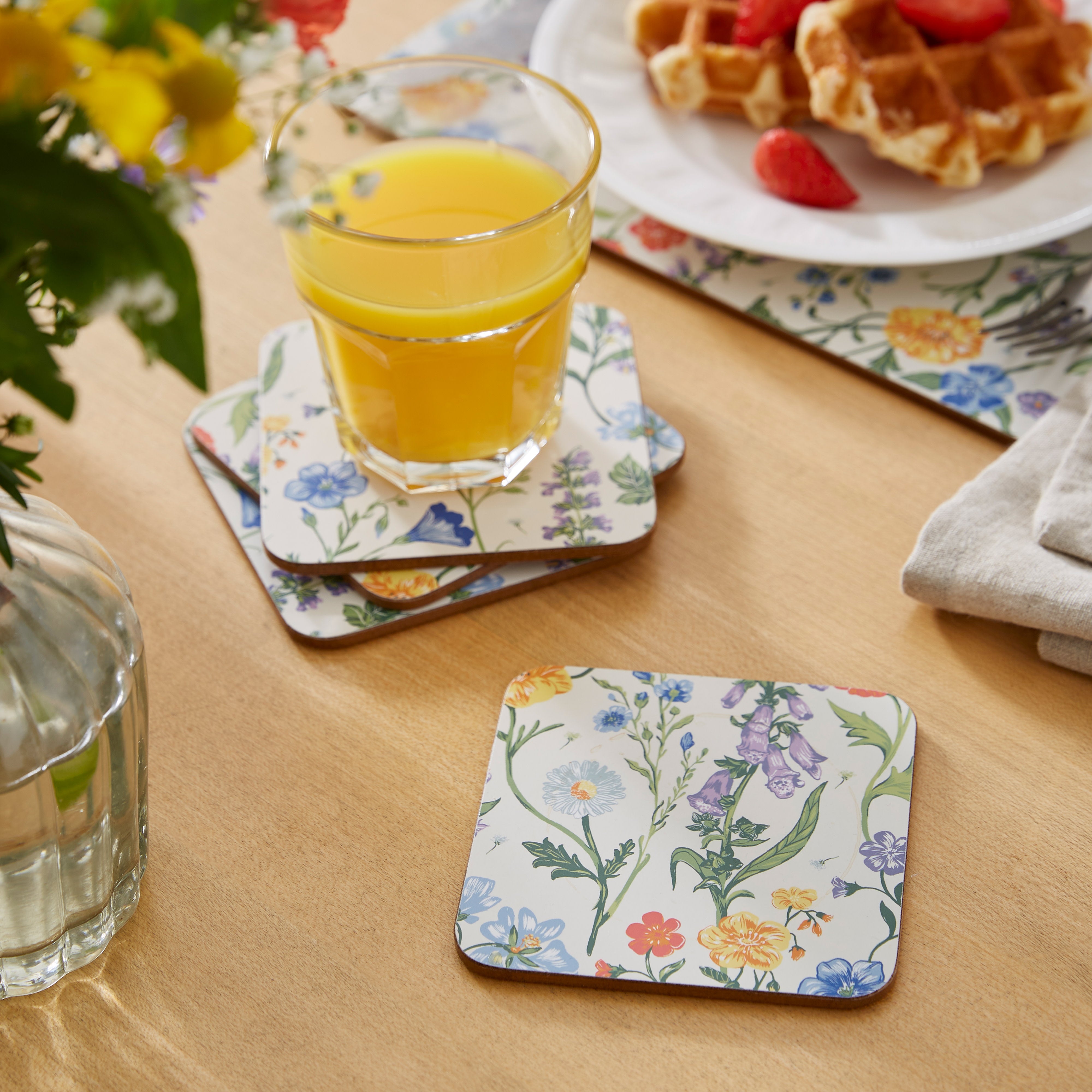 Ulster Weavers Cottage Garden Coaster 4 Piece Set Multi-Coloured