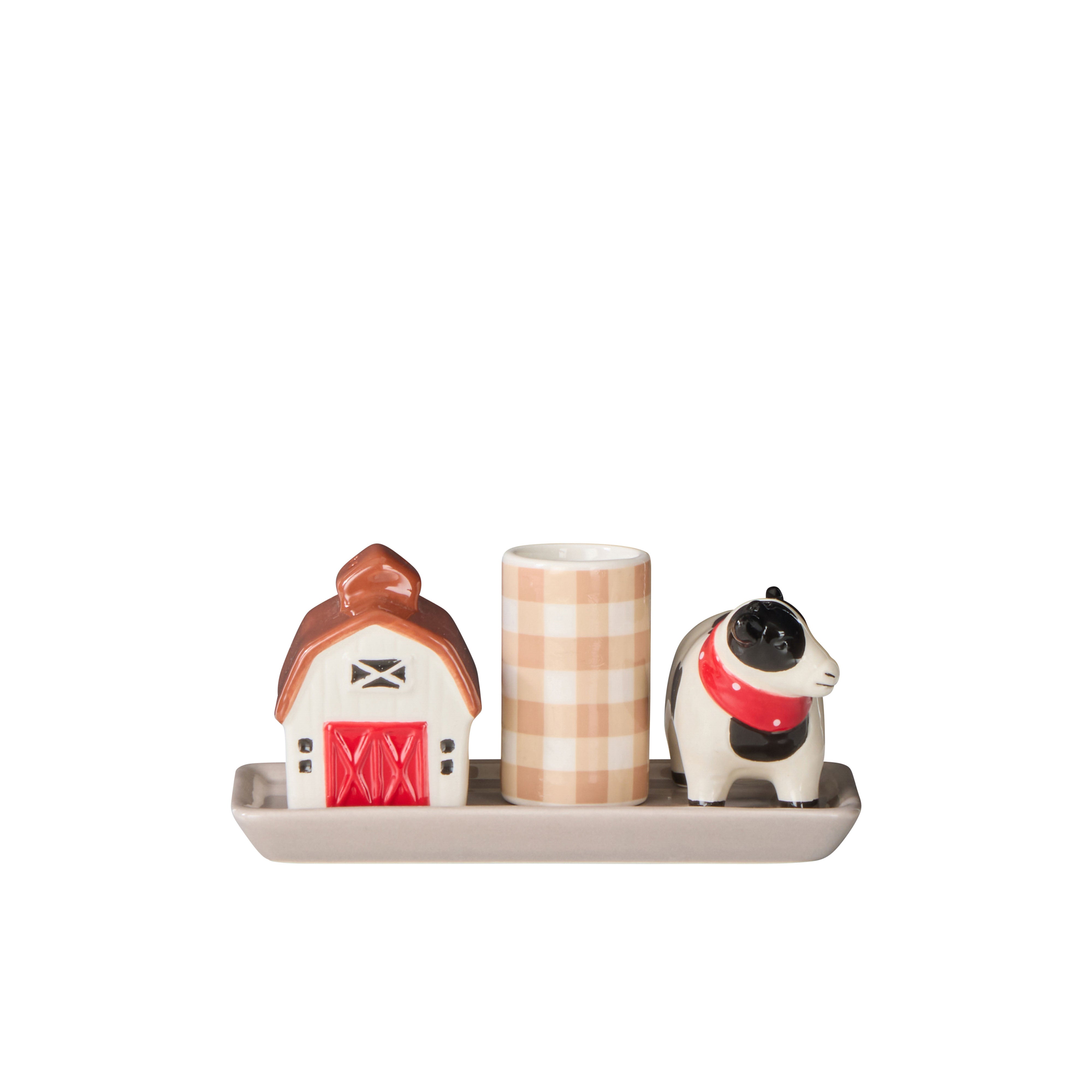 Davis & Waddell Homestead Salt & Pepper Shaker with Toothpick Holder Assorted Colour