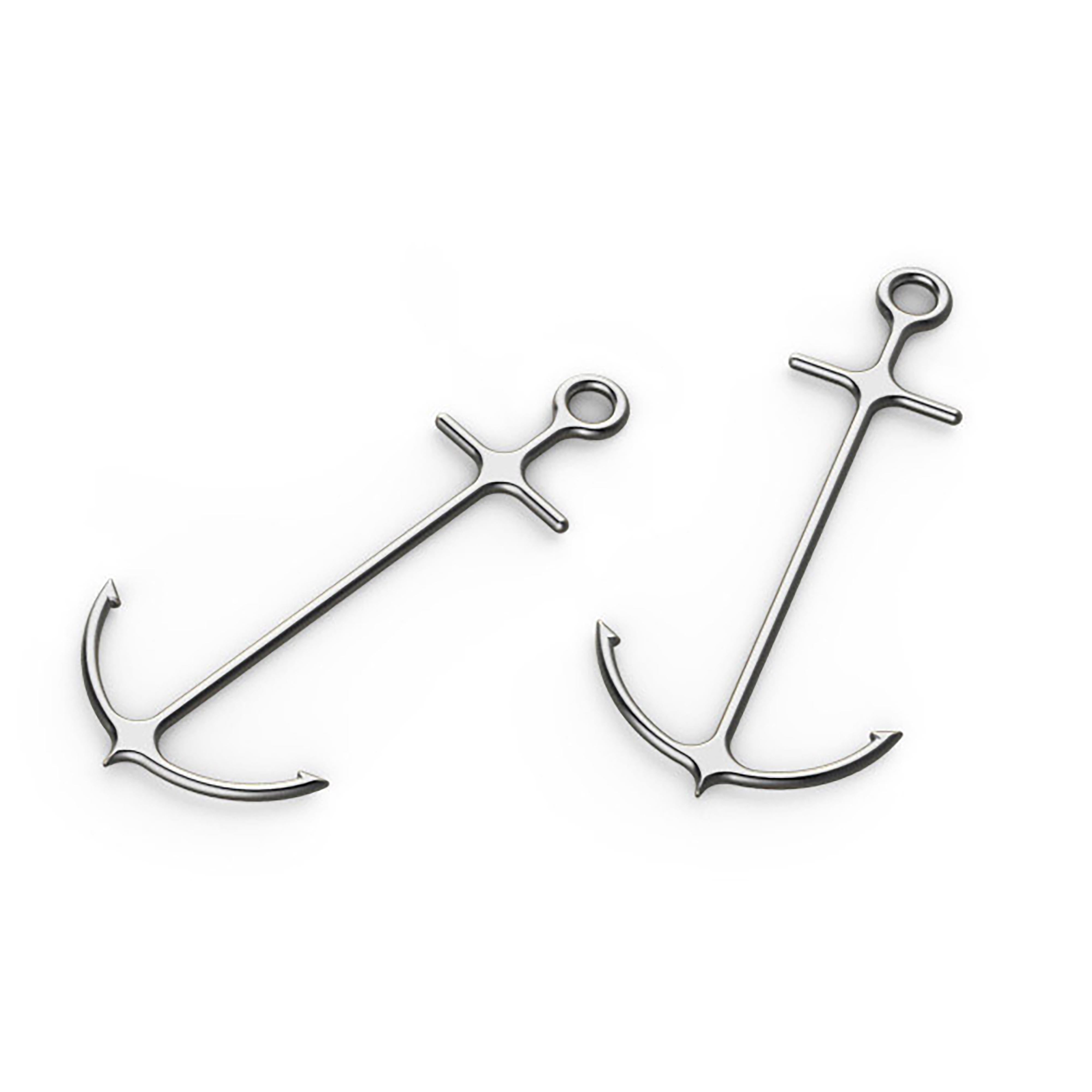 Fred Anchored Cocktail Picks 4 Piece Set Silver