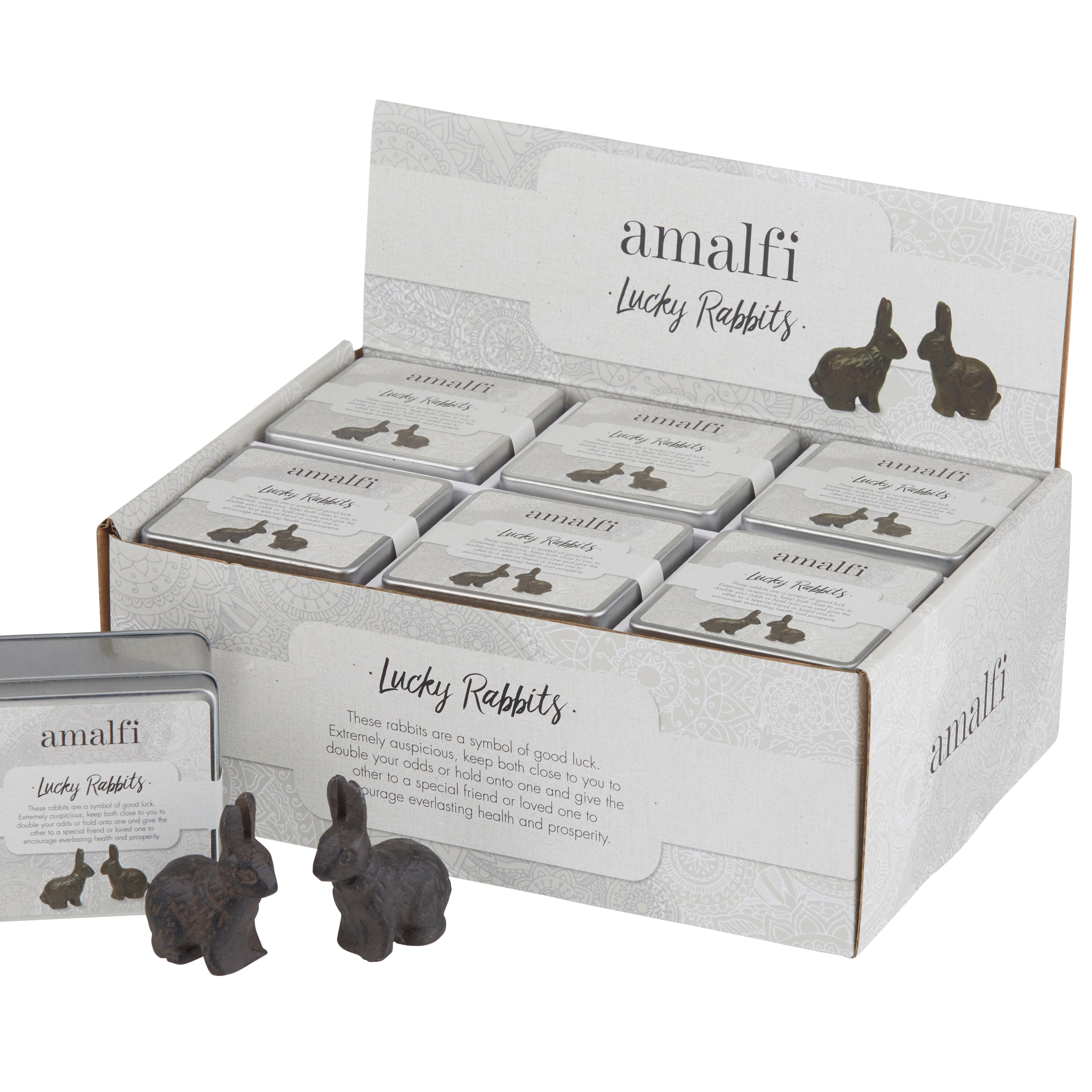 Amalfi Lucky Rabbits 2 Piece Set Rustic Brown