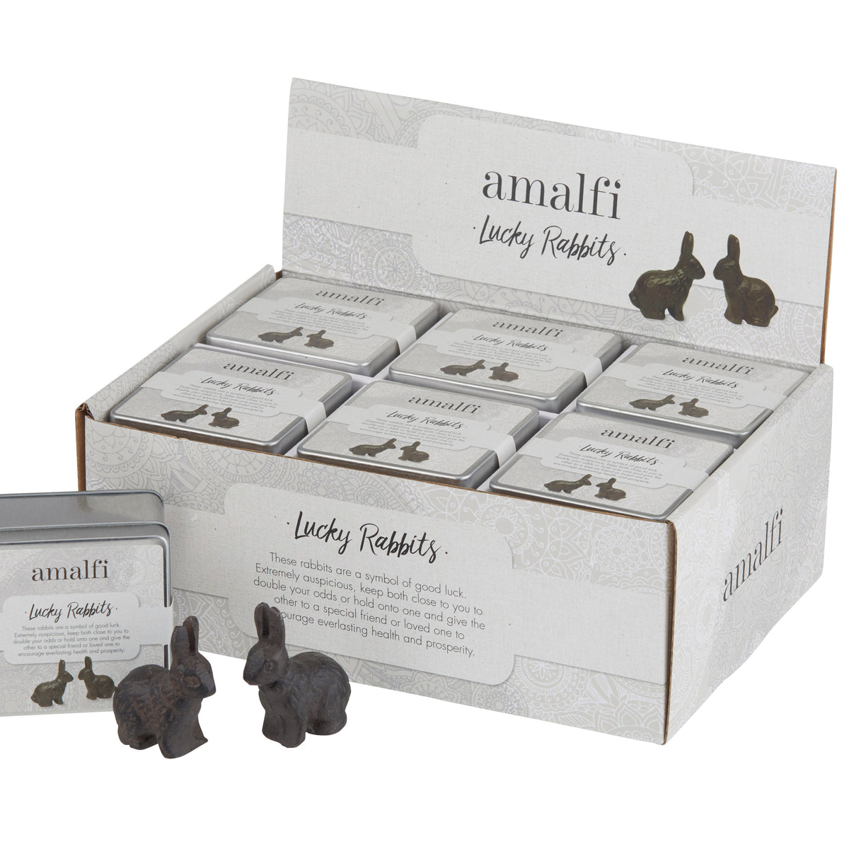 Amalfi Lucky Rabbits 2 Piece Set Rustic Brown