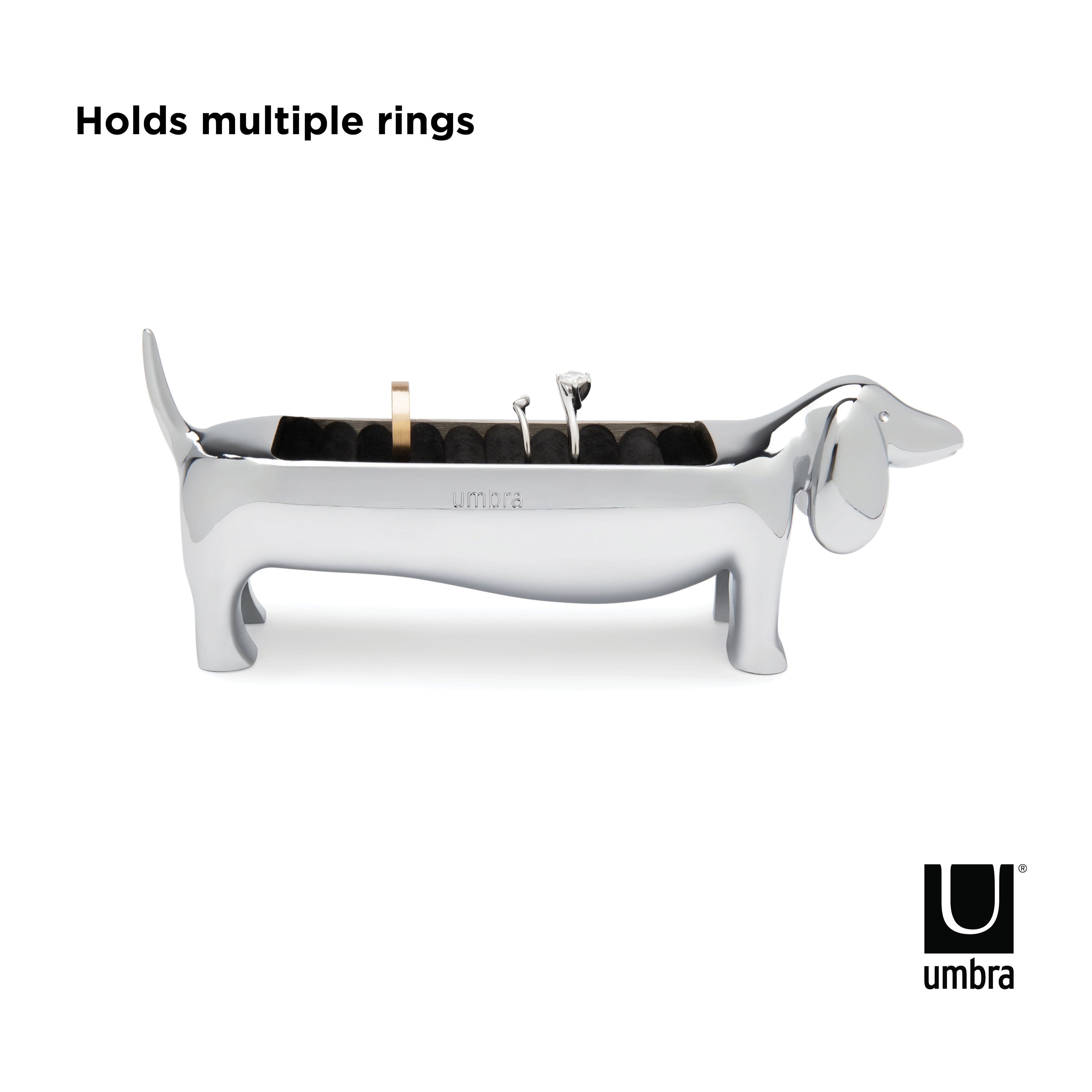 Umbra Dachsie Ring Holder Chrome
