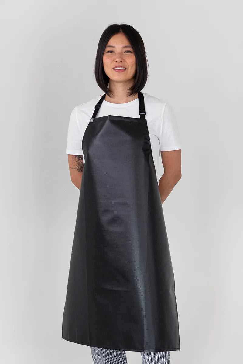 Aussie Chef PVC 70x86 Bib Apron - Black