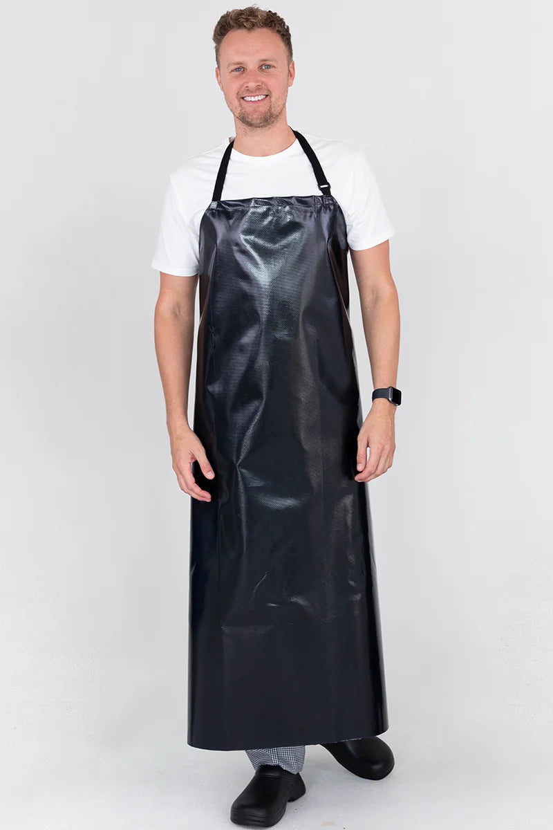 Aussie Chef PVC 90x120 Bib Apron - Black