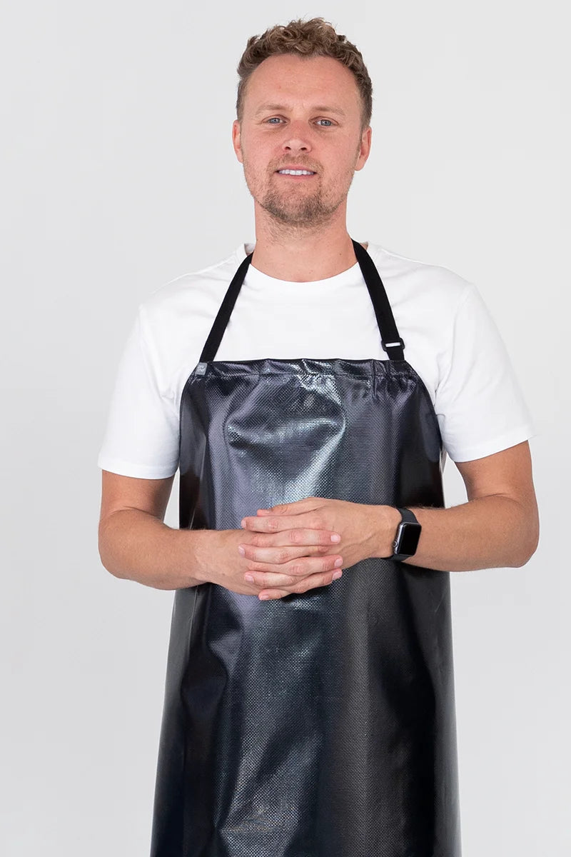 Aussie Chef PVC 90x120 Bib Apron - Black