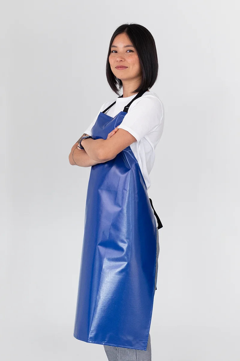Aussie Chef PVC 70x86 Bib Apron - Navy Blue