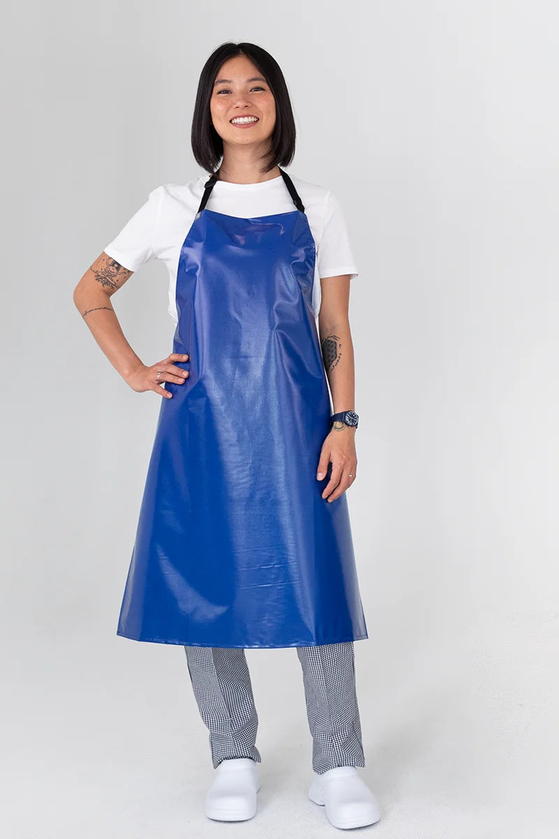 Aussie Chef PVC 70x86 Bib Apron - Navy Blue