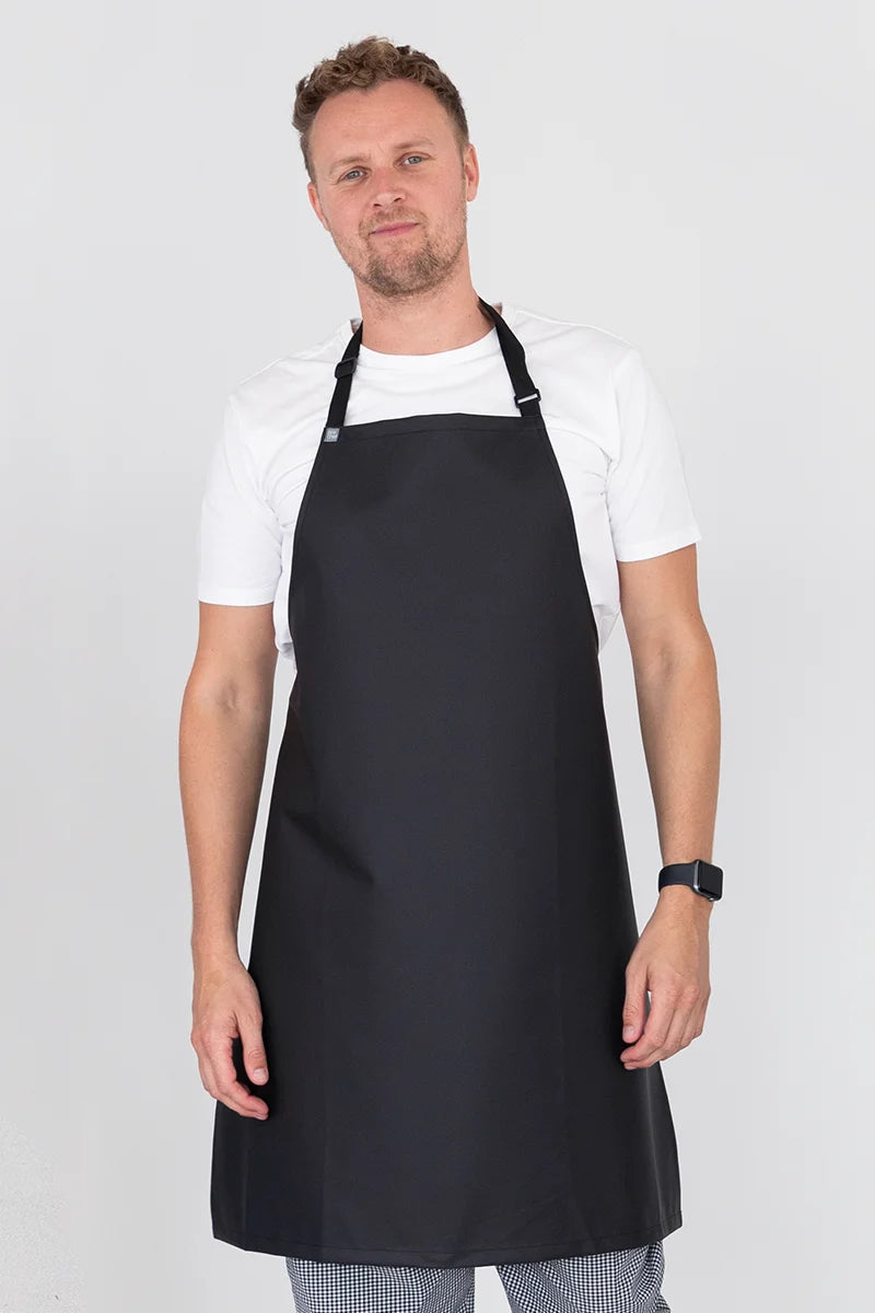 Aussie Chef PVC & Nylon 70x86 Bib Apron - Black