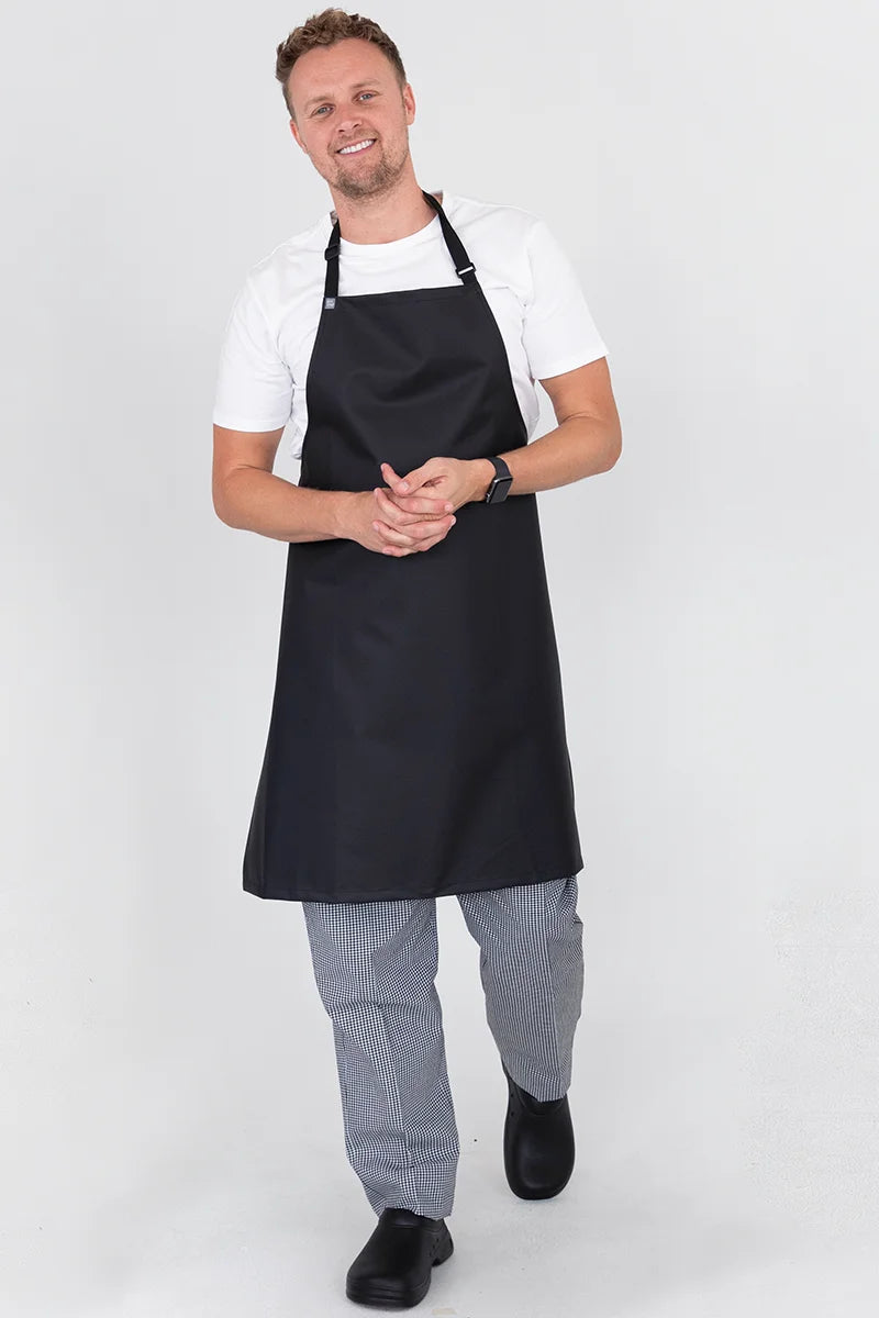 Aussie Chef PVC & Nylon 70x86 Bib Apron - Black