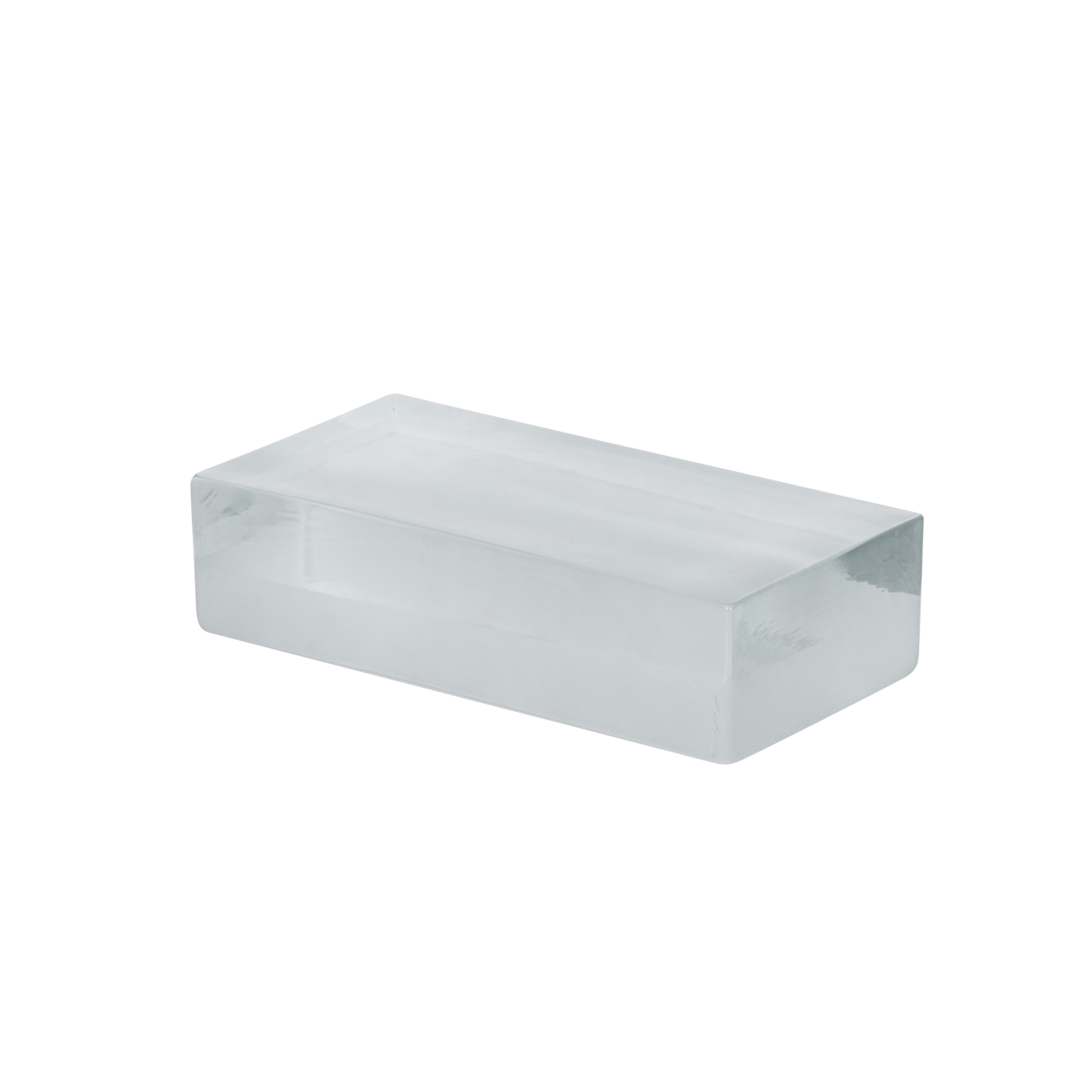 Amalfi Bernard Glass Brick Sculpture Frosted