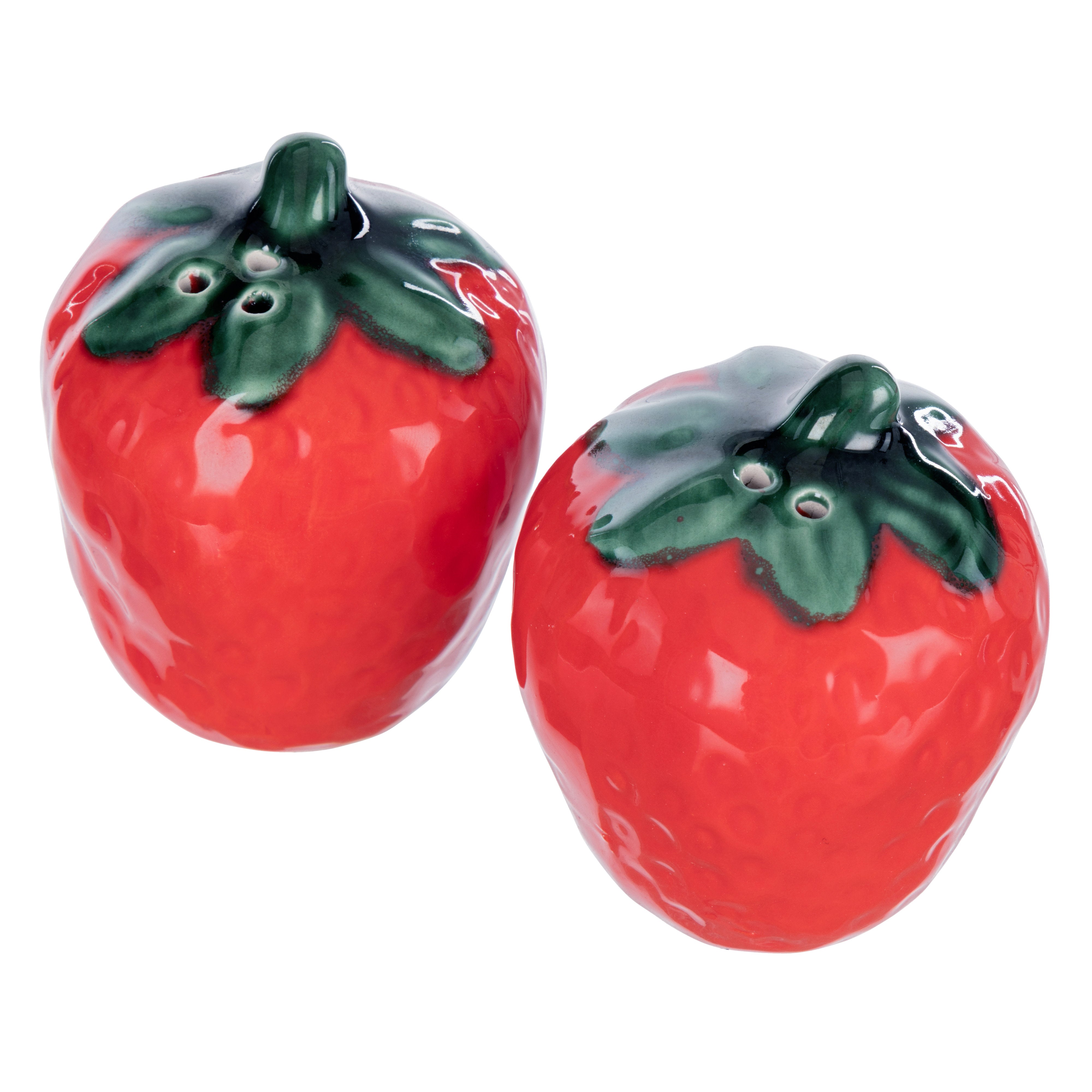 Emporium Strawberry Fields Salt and Pepper Shakers Red & Green