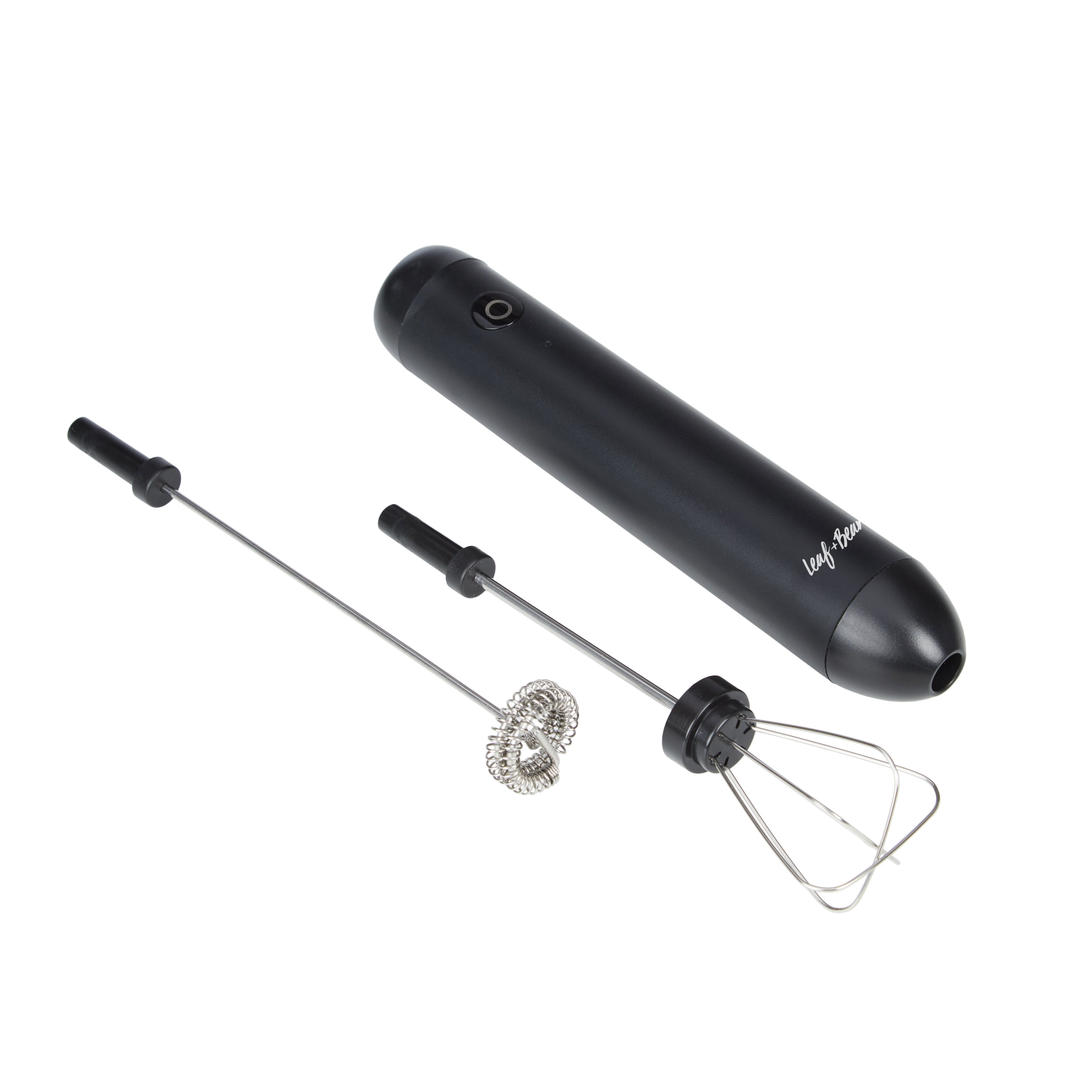 Leaf & Bean 2 In 1 Handheld Rechargeable Milk Frother Black