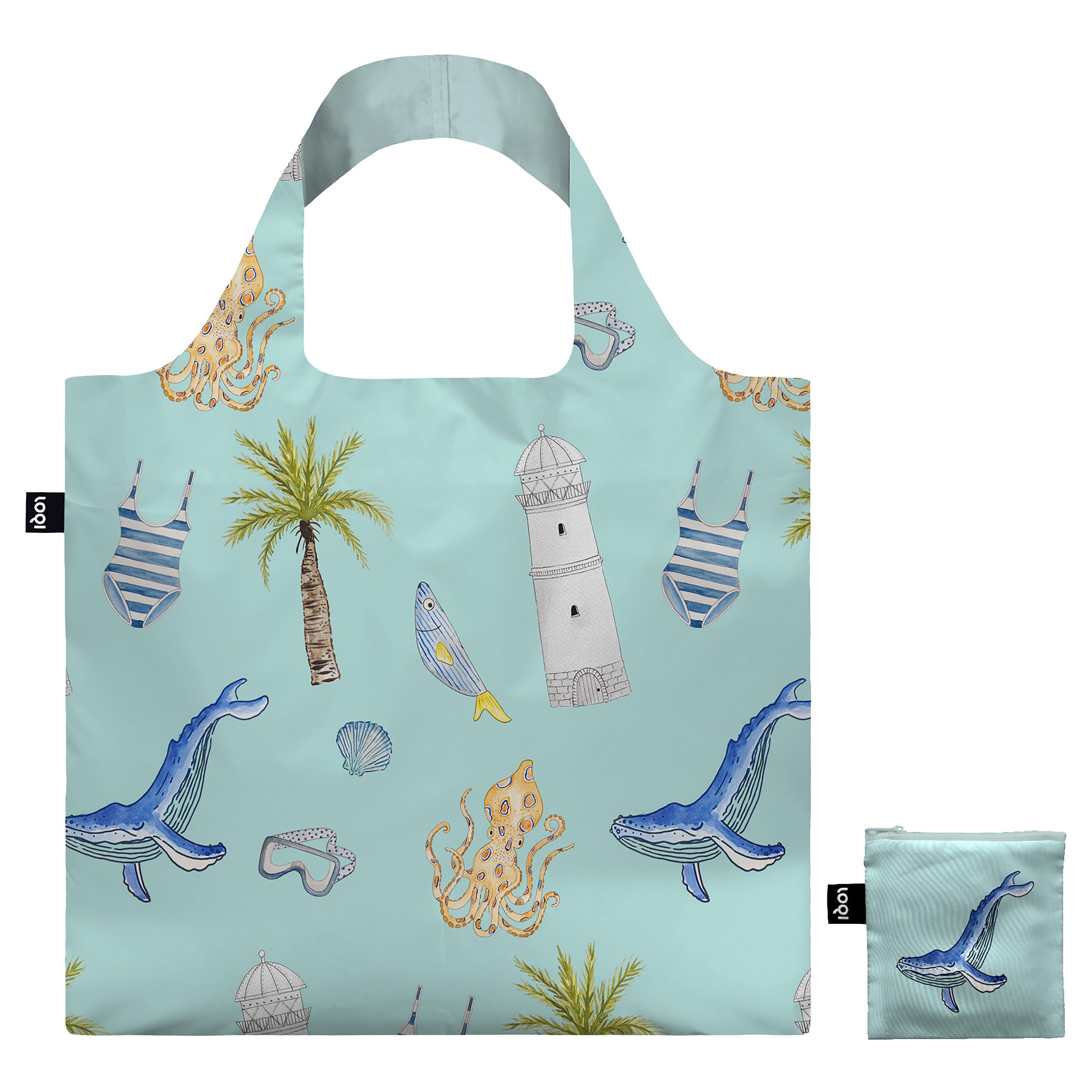 LOQI Sylvia Harvey Walker Whale Tote Bag